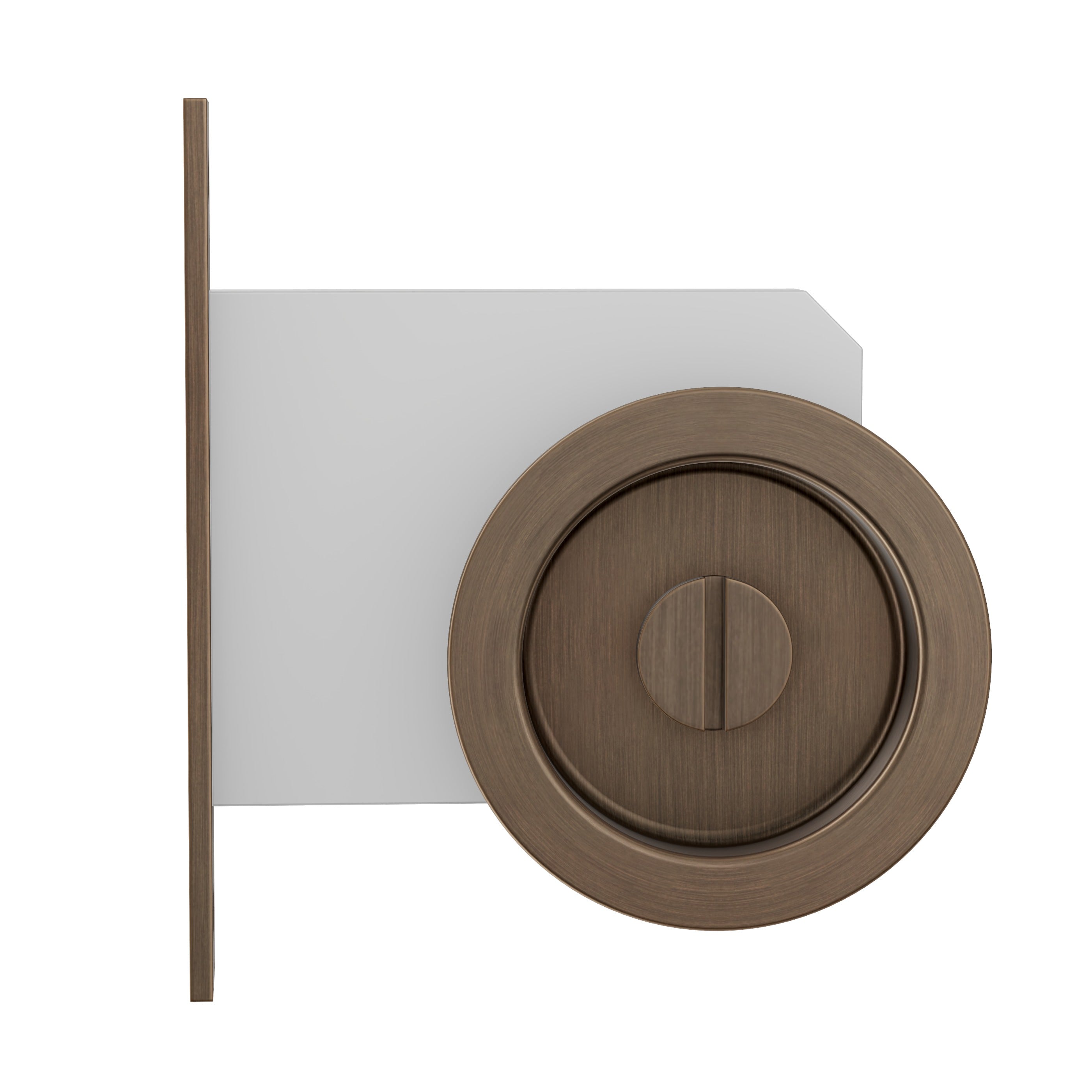 Lombardy Flush Door Lock - Antique Brass