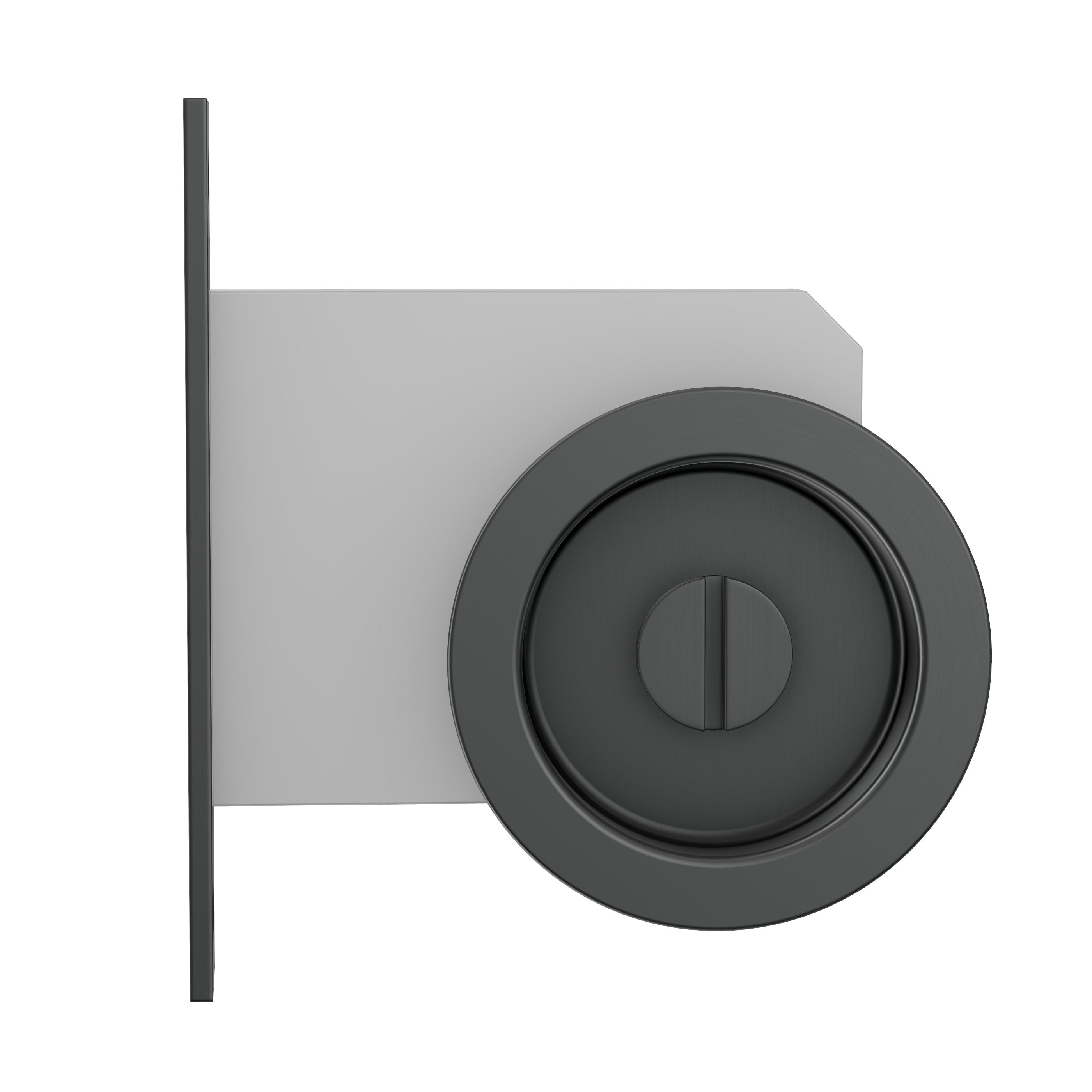Lombardy Flush Door Lock - Gun Metal Brushed
