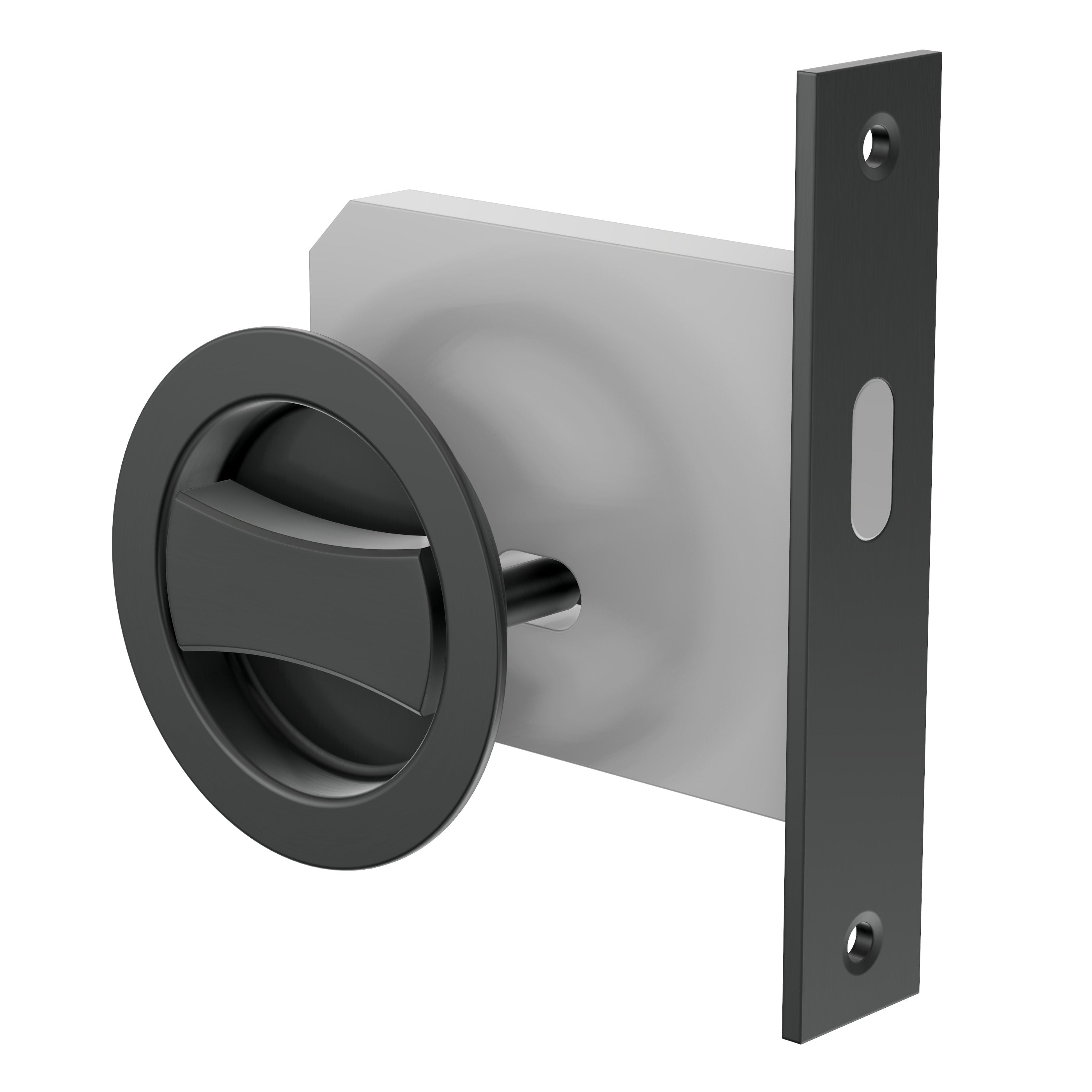 Lombardy Flush Door Lock - Gun Metal Brushed