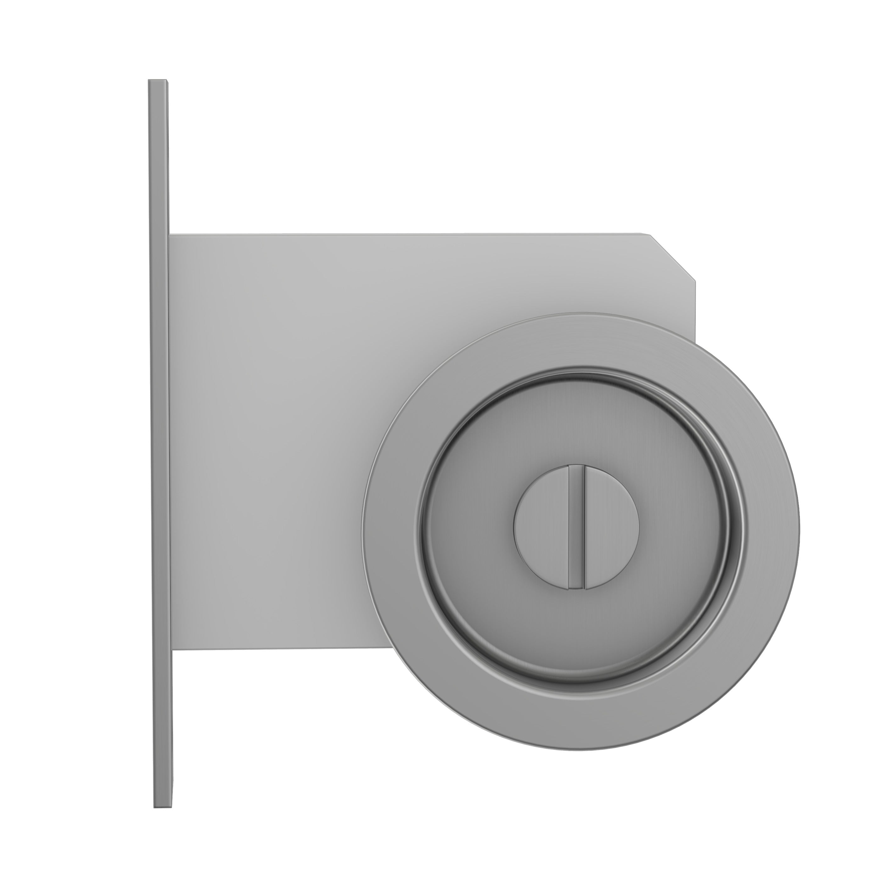 Lombardy Flush Door Lock - Brushed Nickel