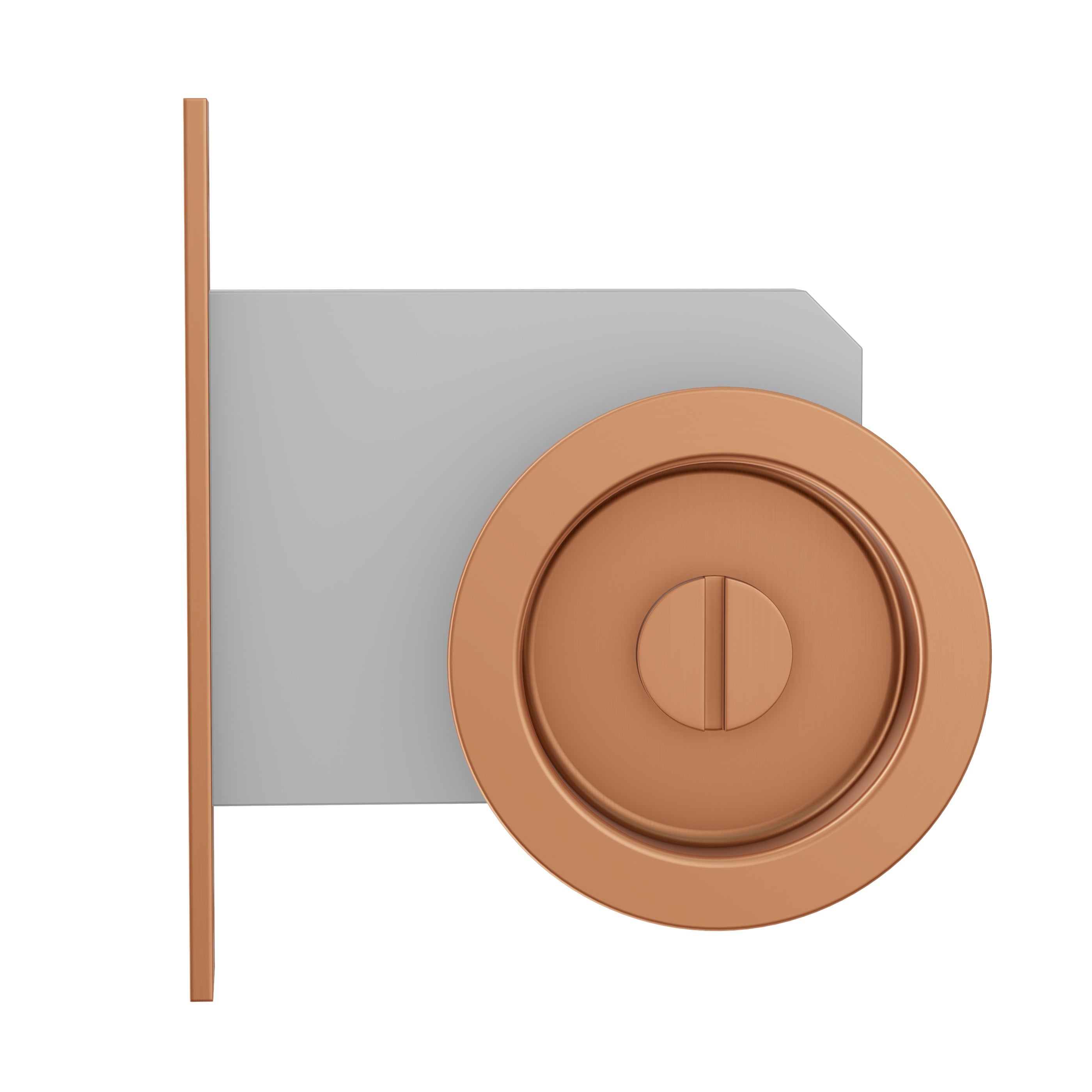 Lombardy Flush Door Lock - Brushed Copper