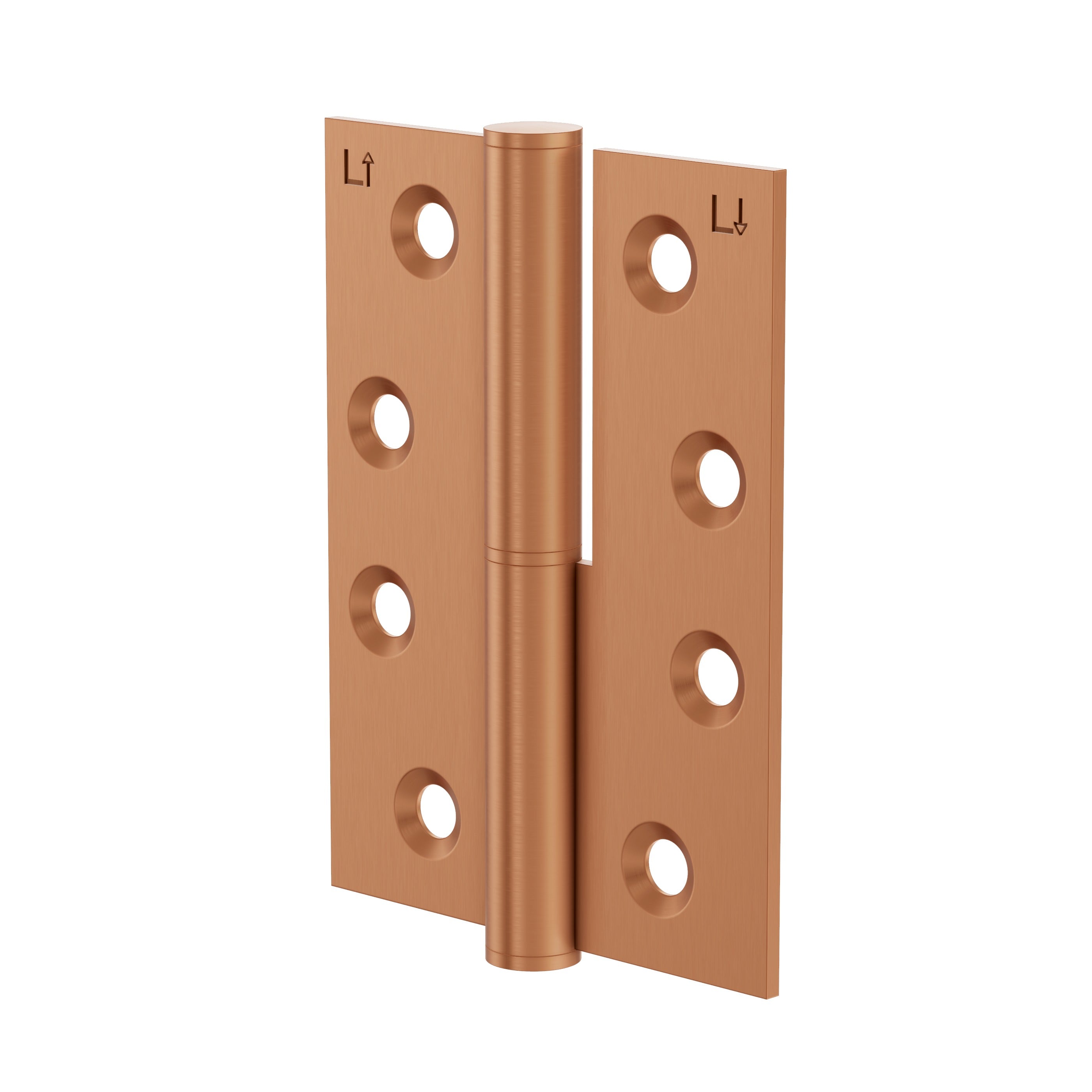 Lombardy Lift Off Left Hand Hinge (Pair) – Brushed Copper