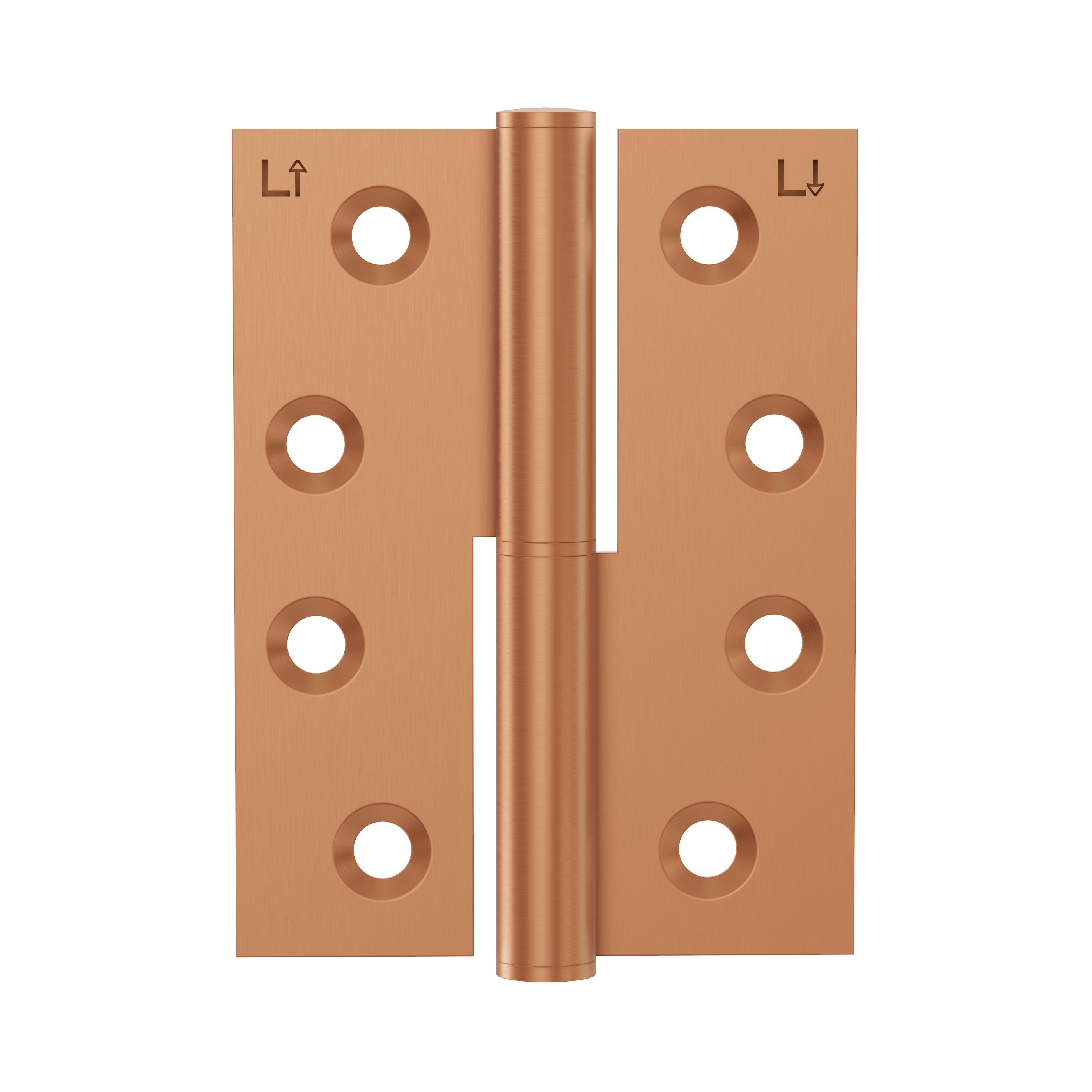 Lombardy Lift Off Left Hand Hinge (Pair) – Brushed Copper