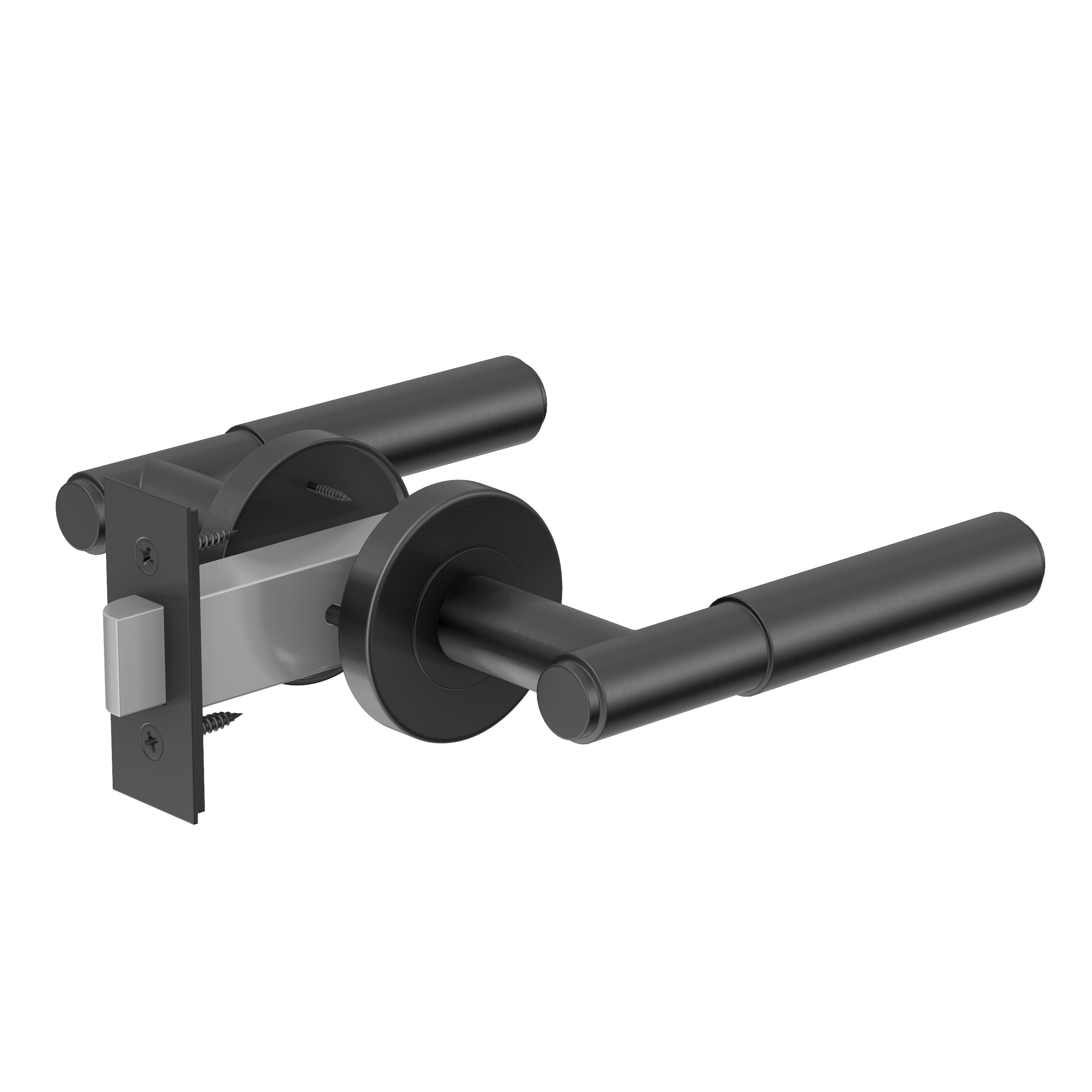 Lombardy Passage Door Handle - Gun Metal Brushed