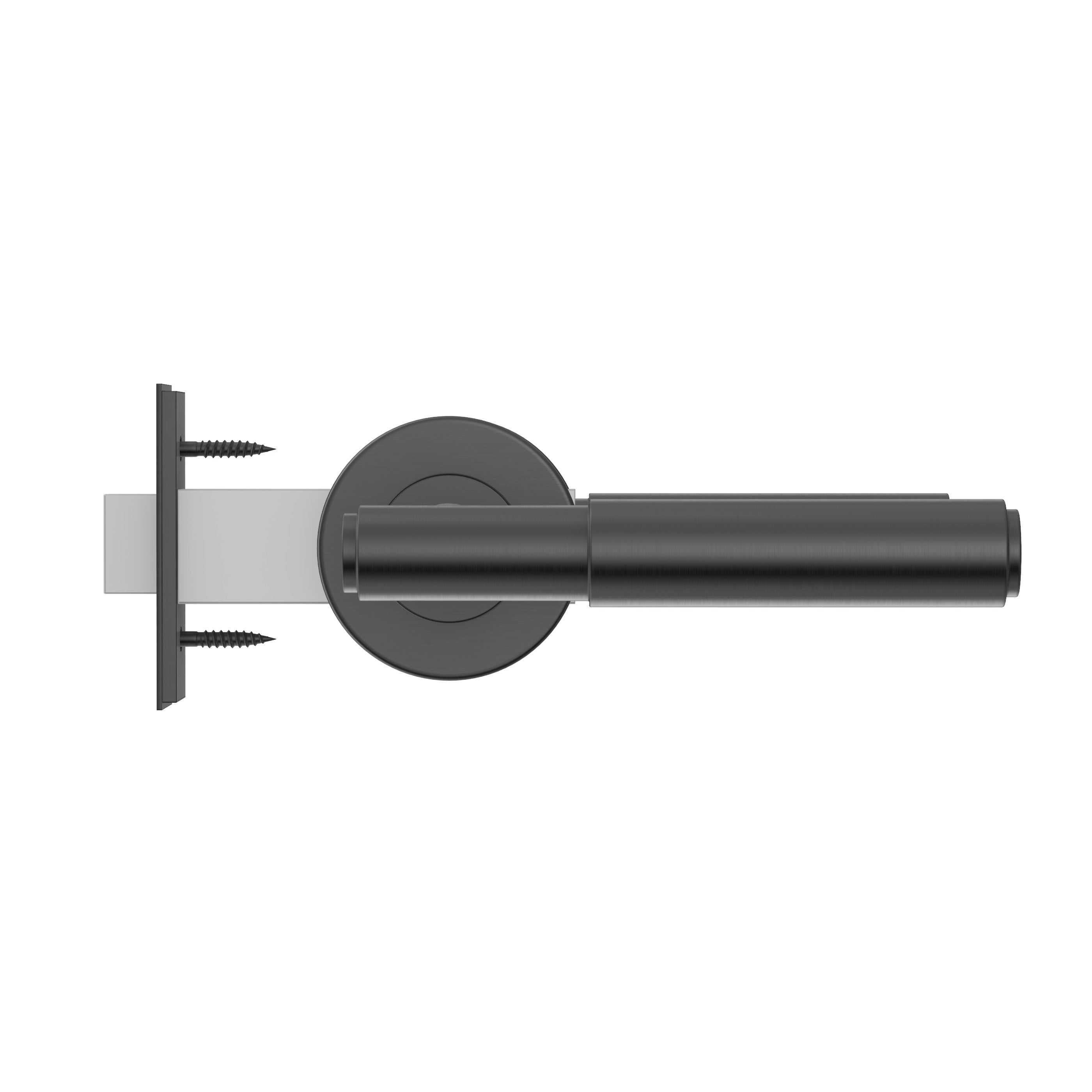 Lombardy Passage Door Handle - Gun Metal Brushed
