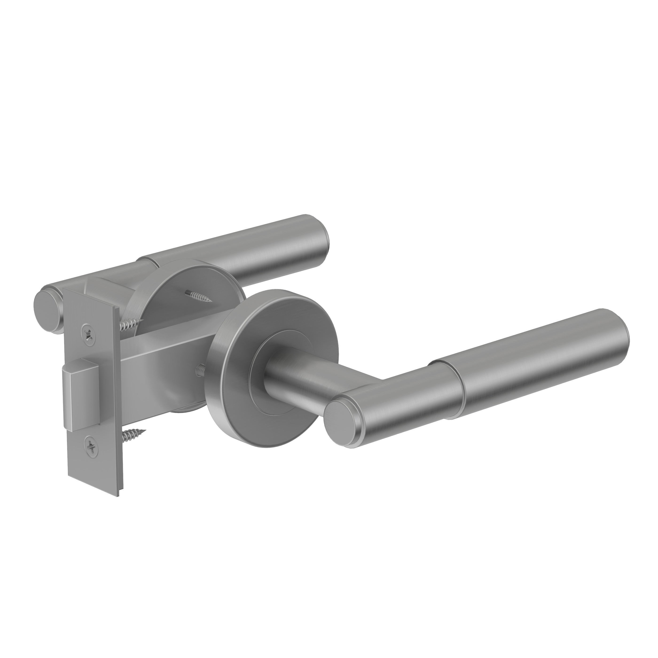 Lombardy Passage Door Handle - Brushed Nickel