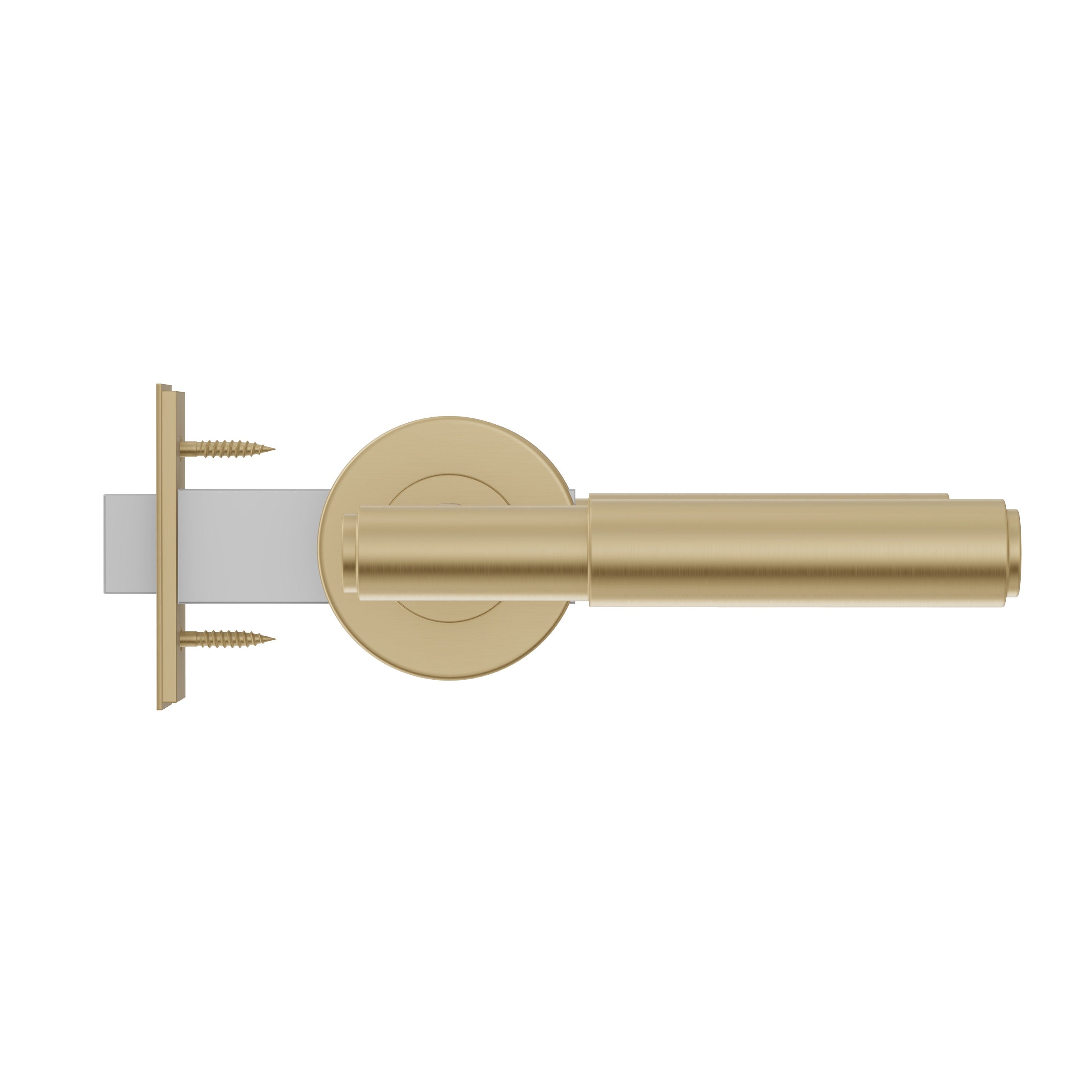 Lombardy Passage Door Handle - Brushed Brass