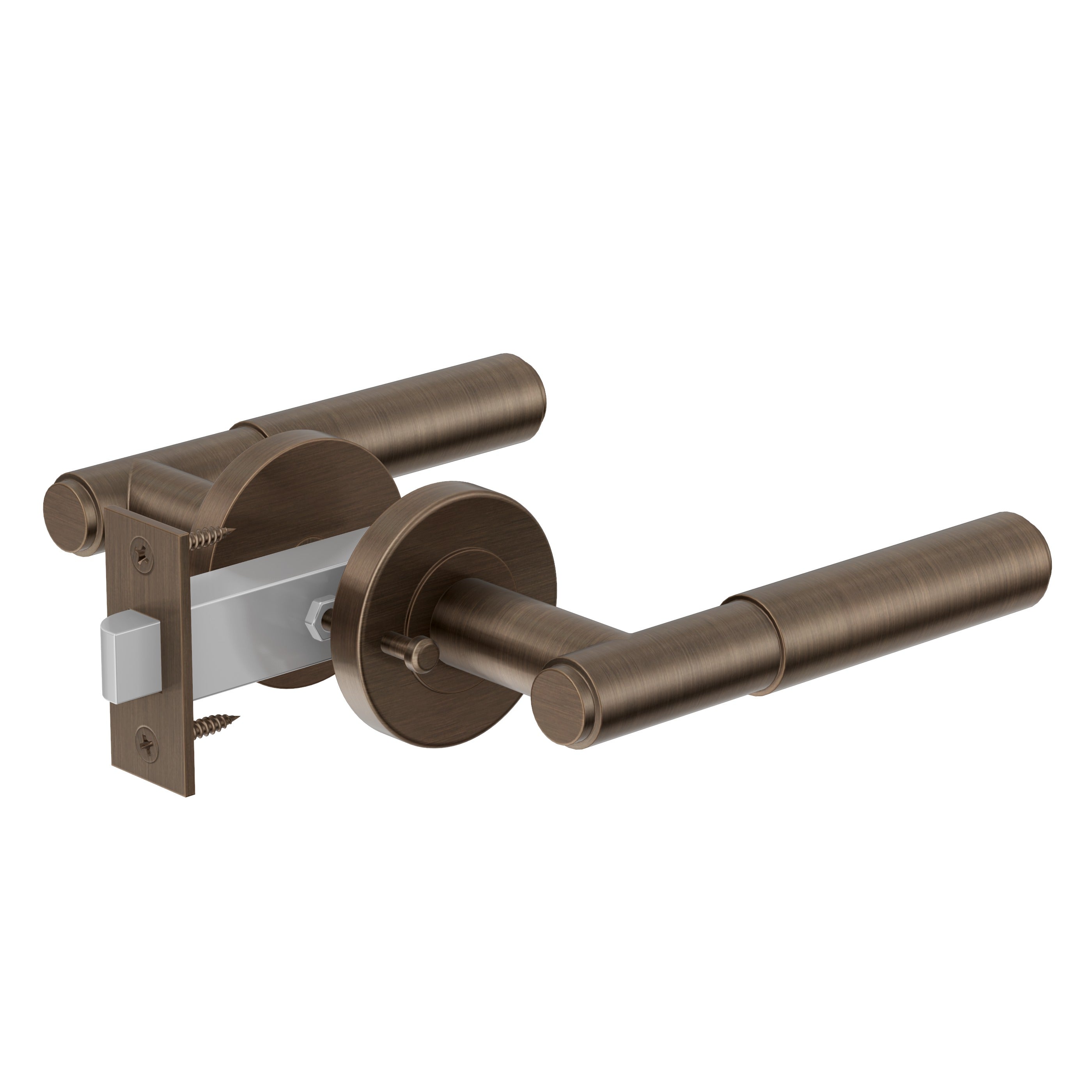 Lombardy Privacy Door Handle - Antique Brass