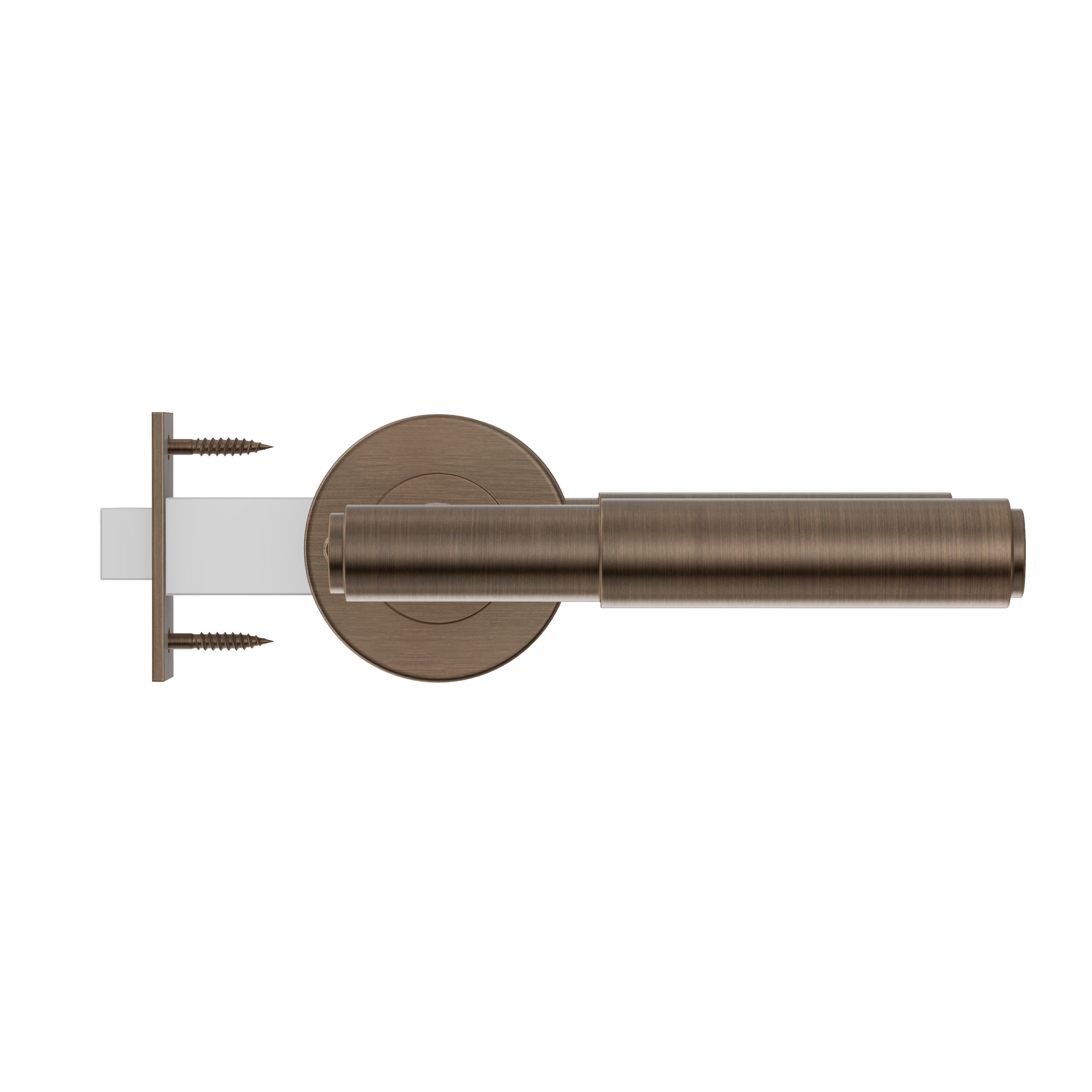 Lombardy Privacy Door Handle - Antique Brass