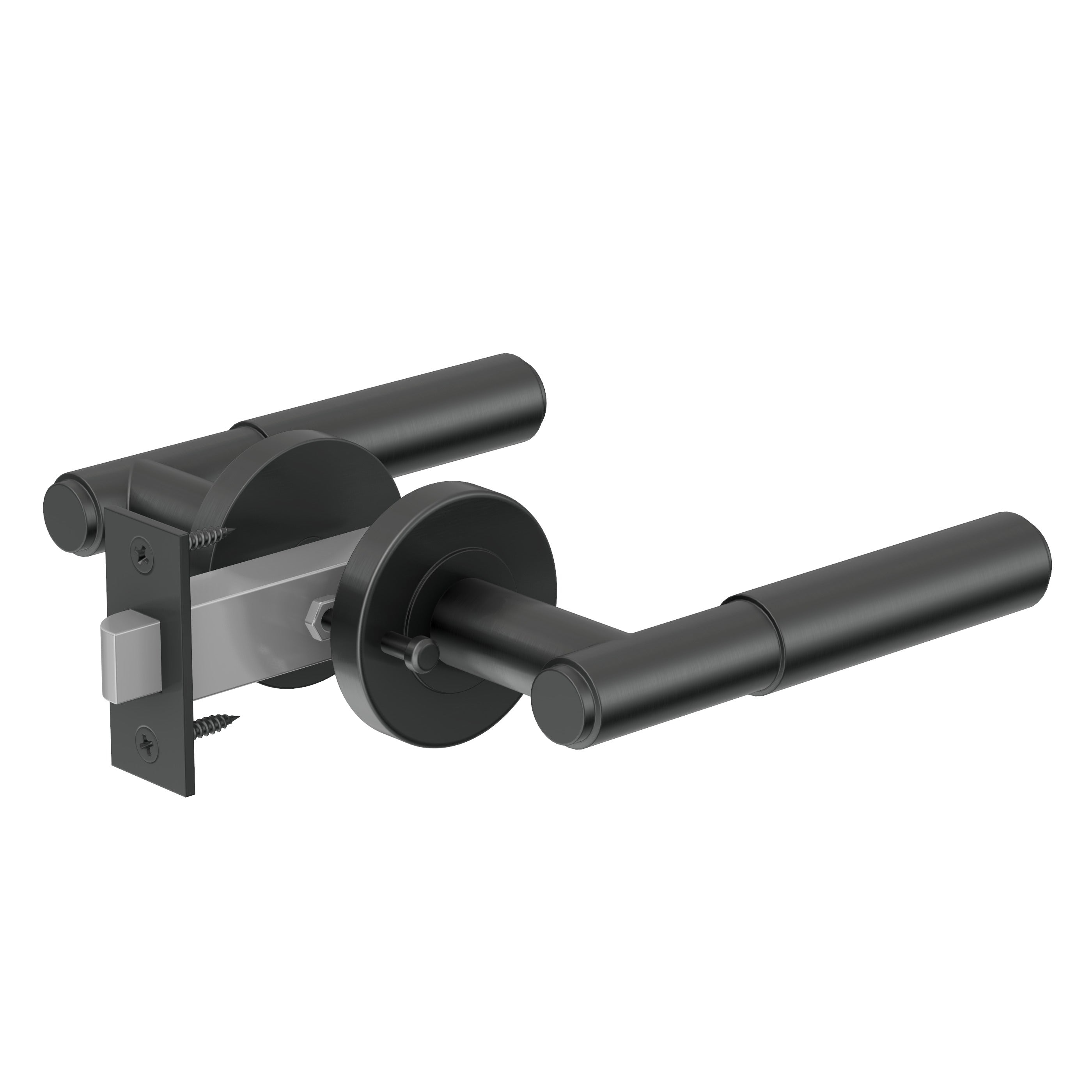 Lombardy Privacy Door Handle - Gun Metal Brushed