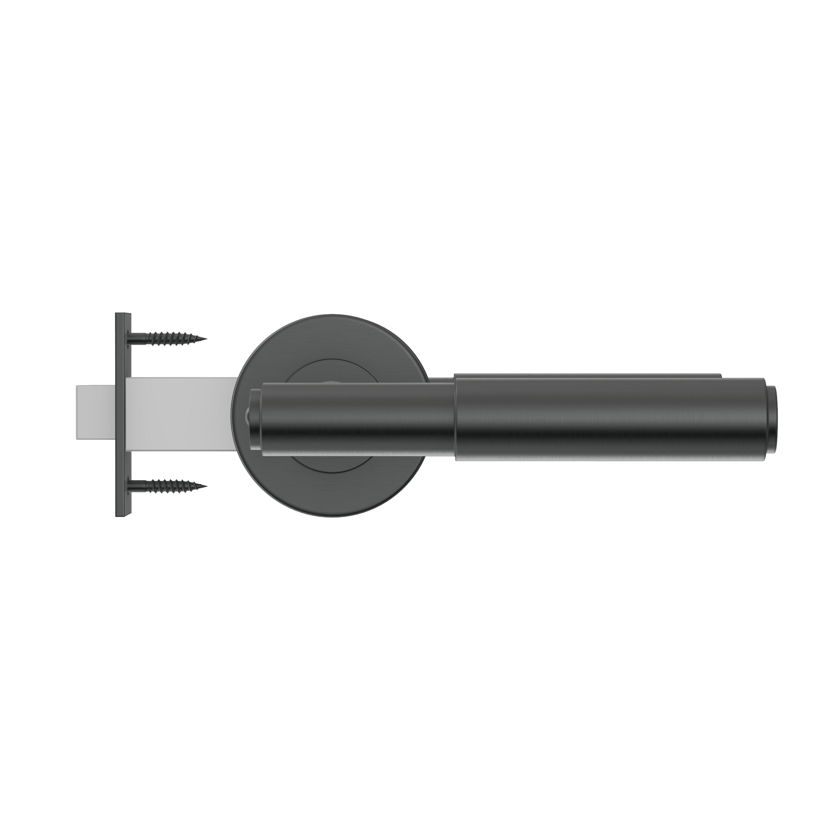 Lombardy Privacy Door Handle - Gun Metal Brushed