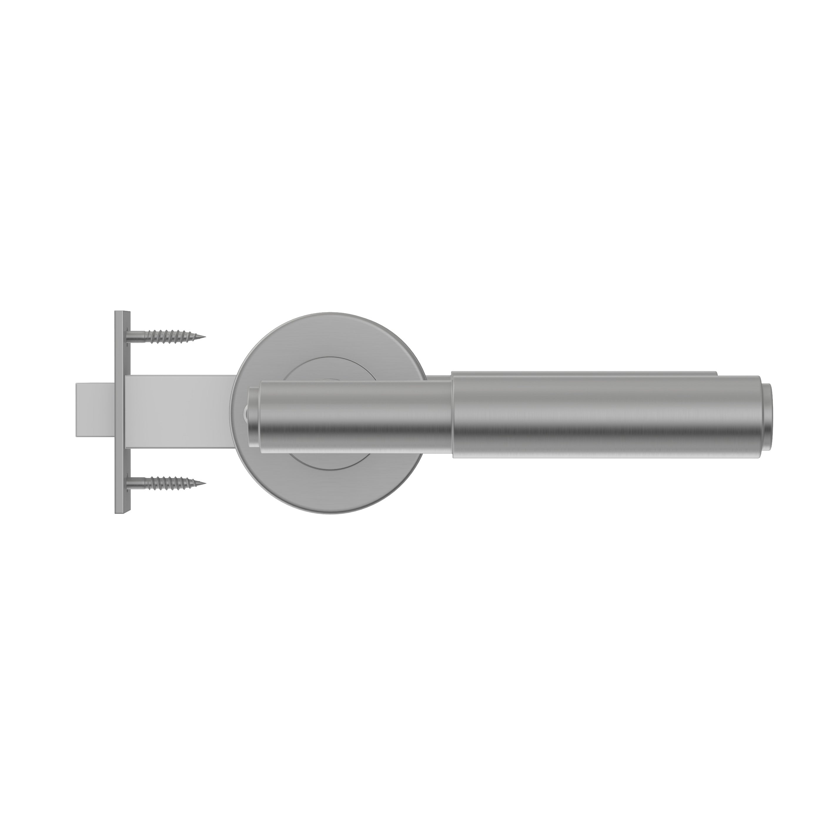 Lombardy Privacy Door Handle - Brushed Nickel