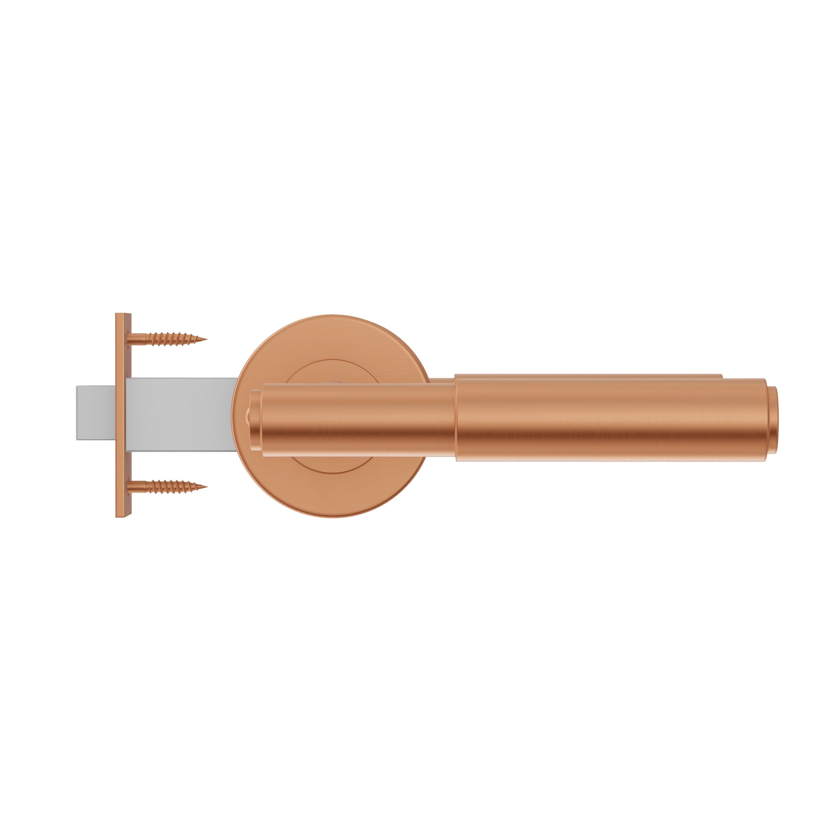 Lombardy Privacy Door Handle - Brushed Copper