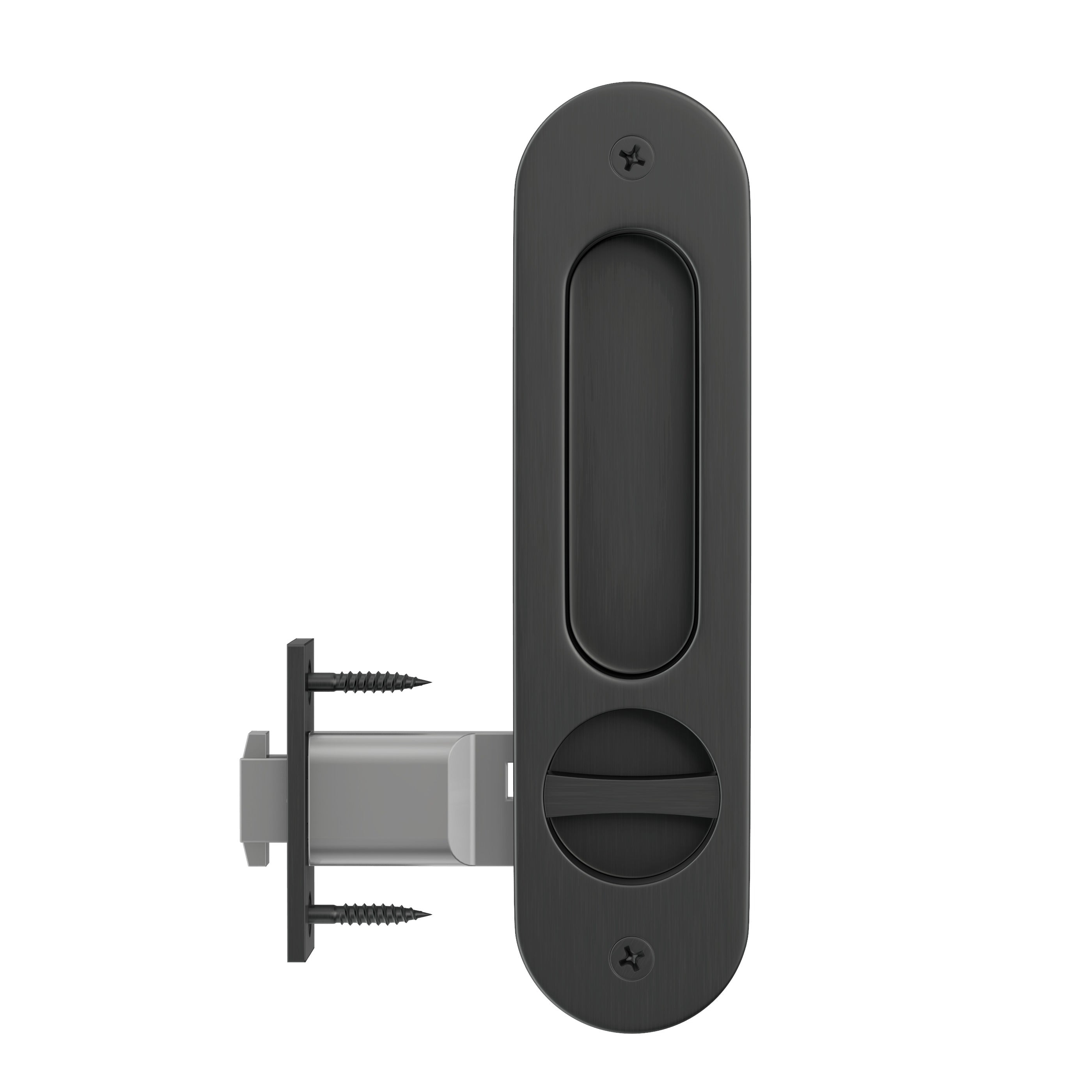 Lombardy Privacy Sliding Door Lock - Gun Metal Brushed