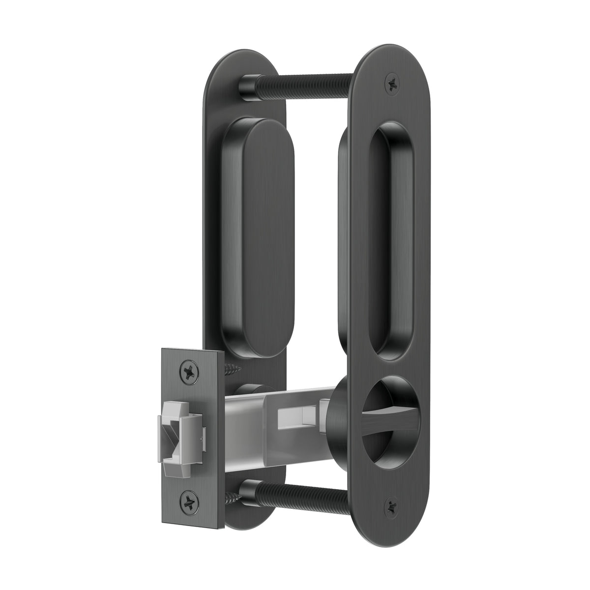 Lombardy Privacy Sliding Door Lock - Gun Metal Brushed