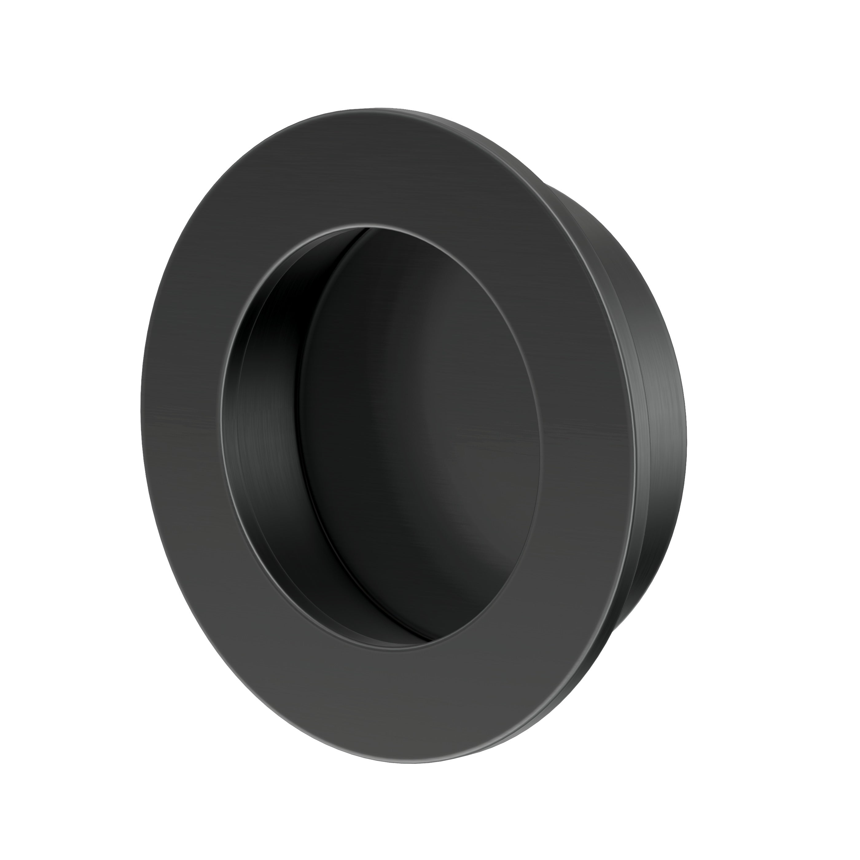 Lombardy Sliding Door Round Flush Pull – Gun Metal Brushed