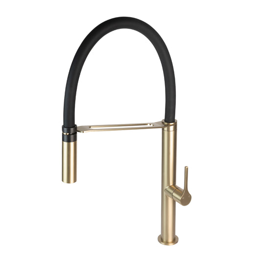 Sereno Pull Down Kitchen Mixer Tap - Gold Brushed