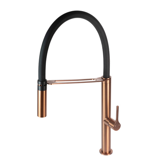 Sereno Pull Down Kitchen Mixer Tap - Rose Bronze