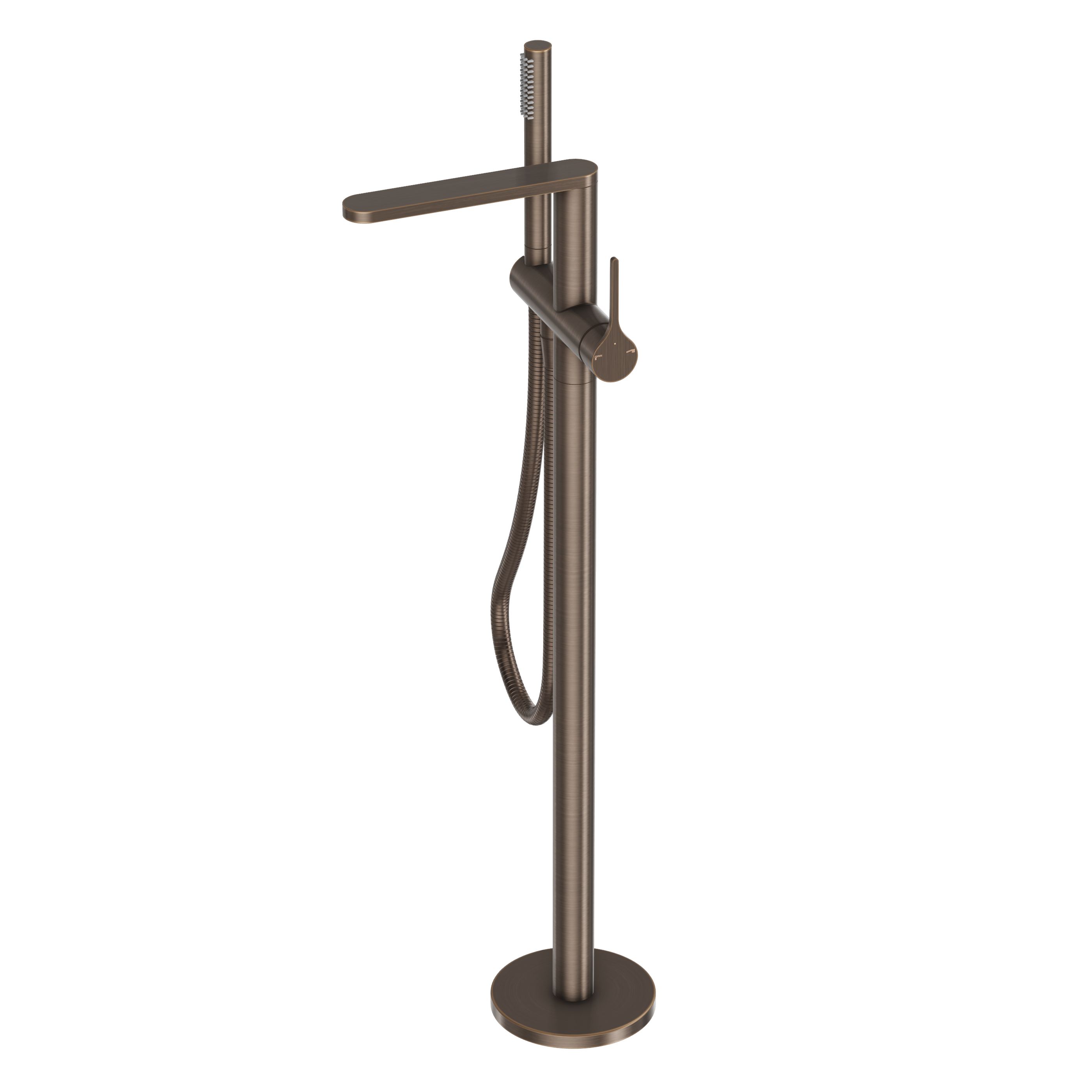 Sereno Bath Filler with Hand Shower - Antique Brass