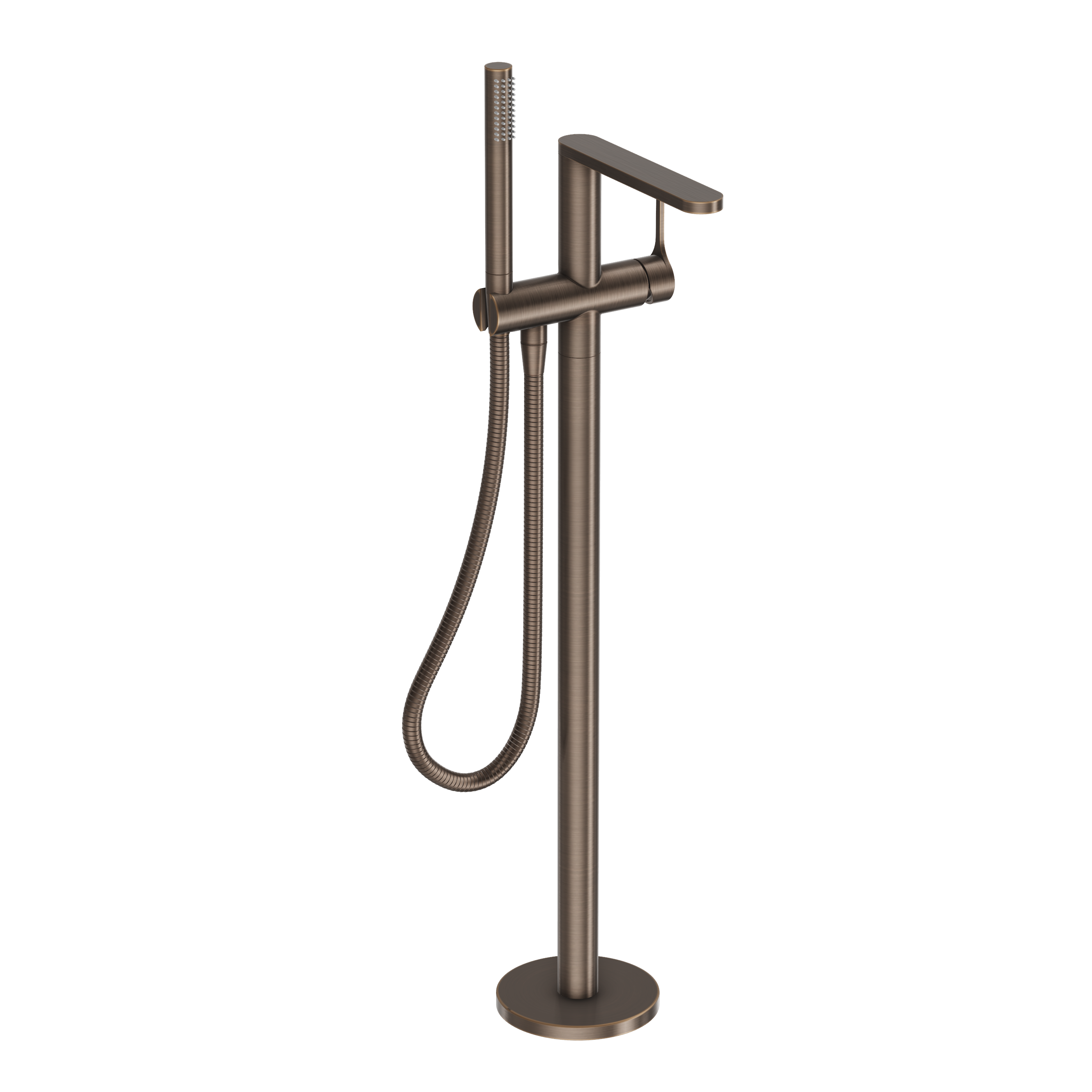 Sereno Bath Filler with Hand Shower - Antique Brass