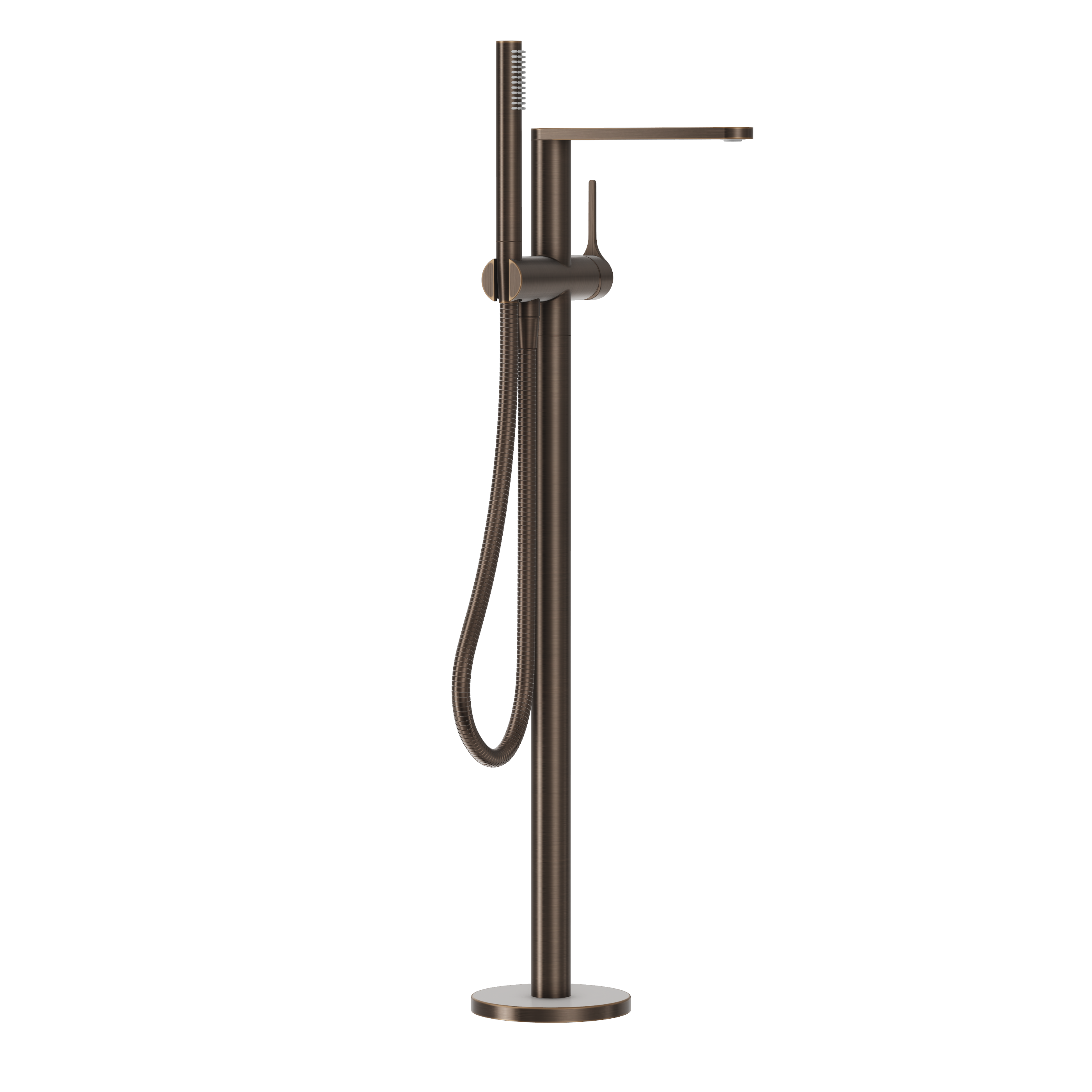 Sereno Bath Filler with Hand Shower - Antique Brass