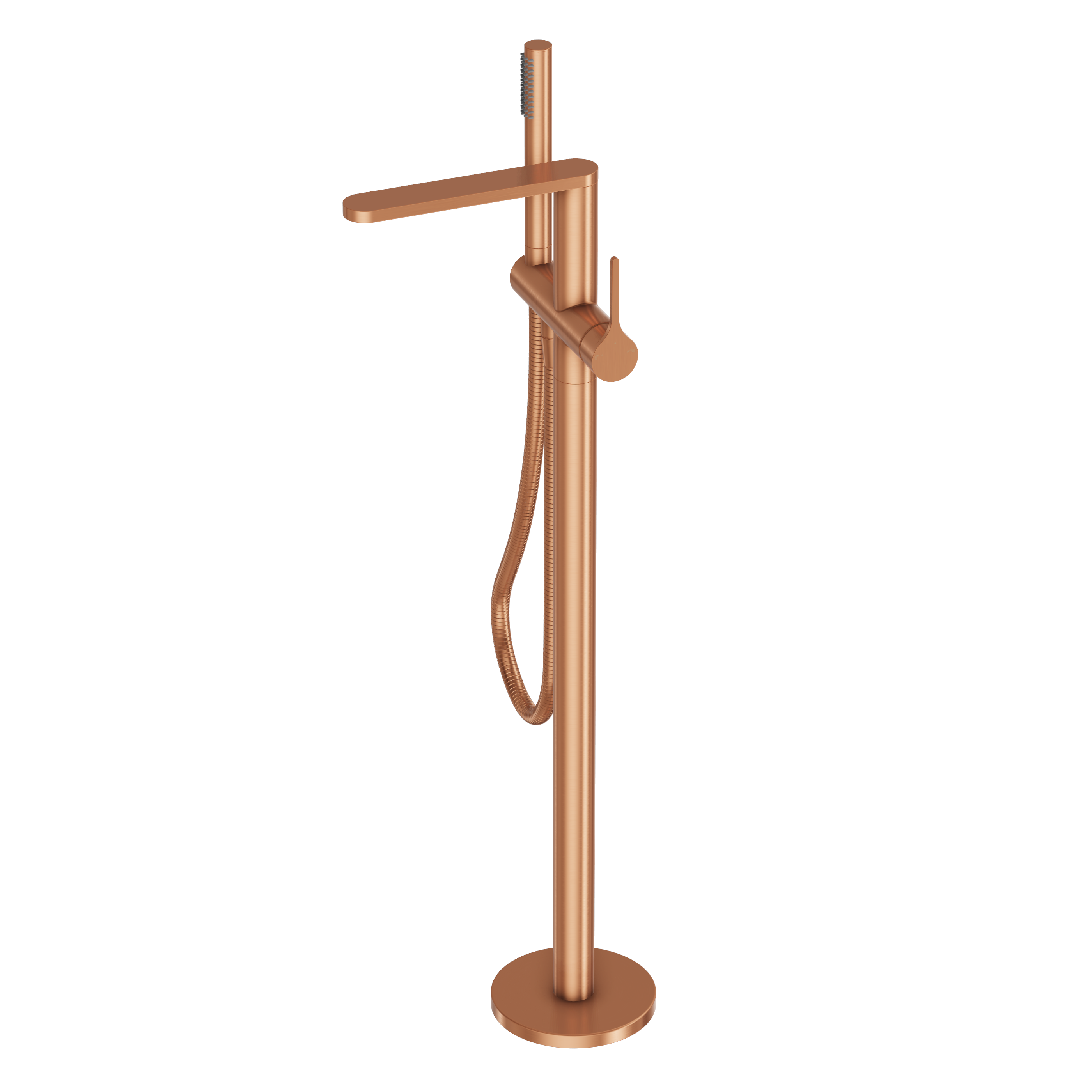 Sereno Bath Filler with Hand Shower - Brushed Copper