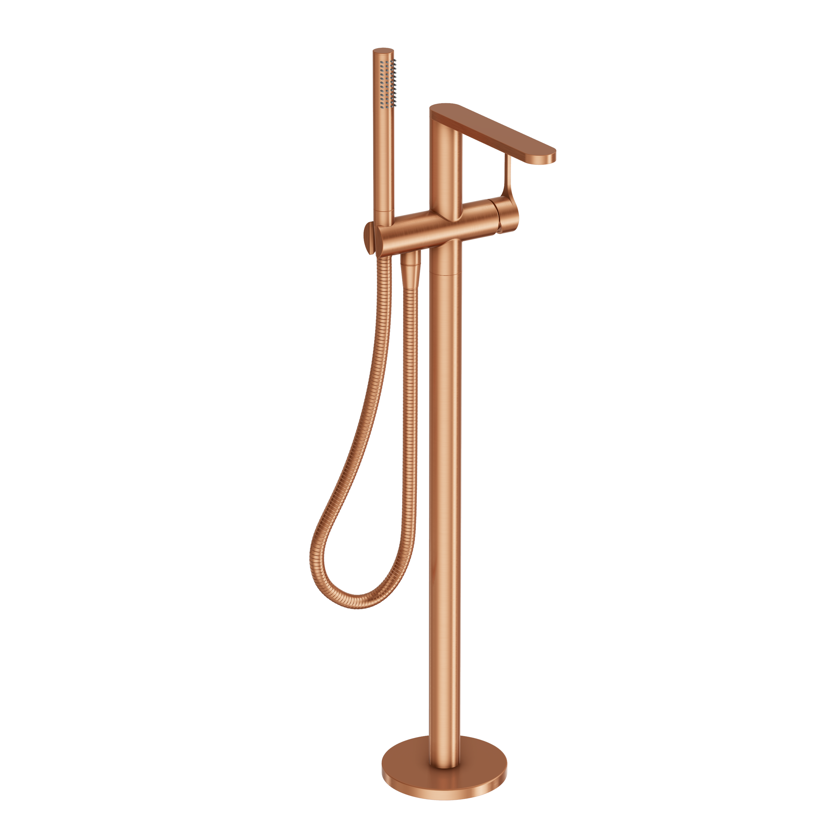 Sereno Bath Filler with Hand Shower - Brushed Copper