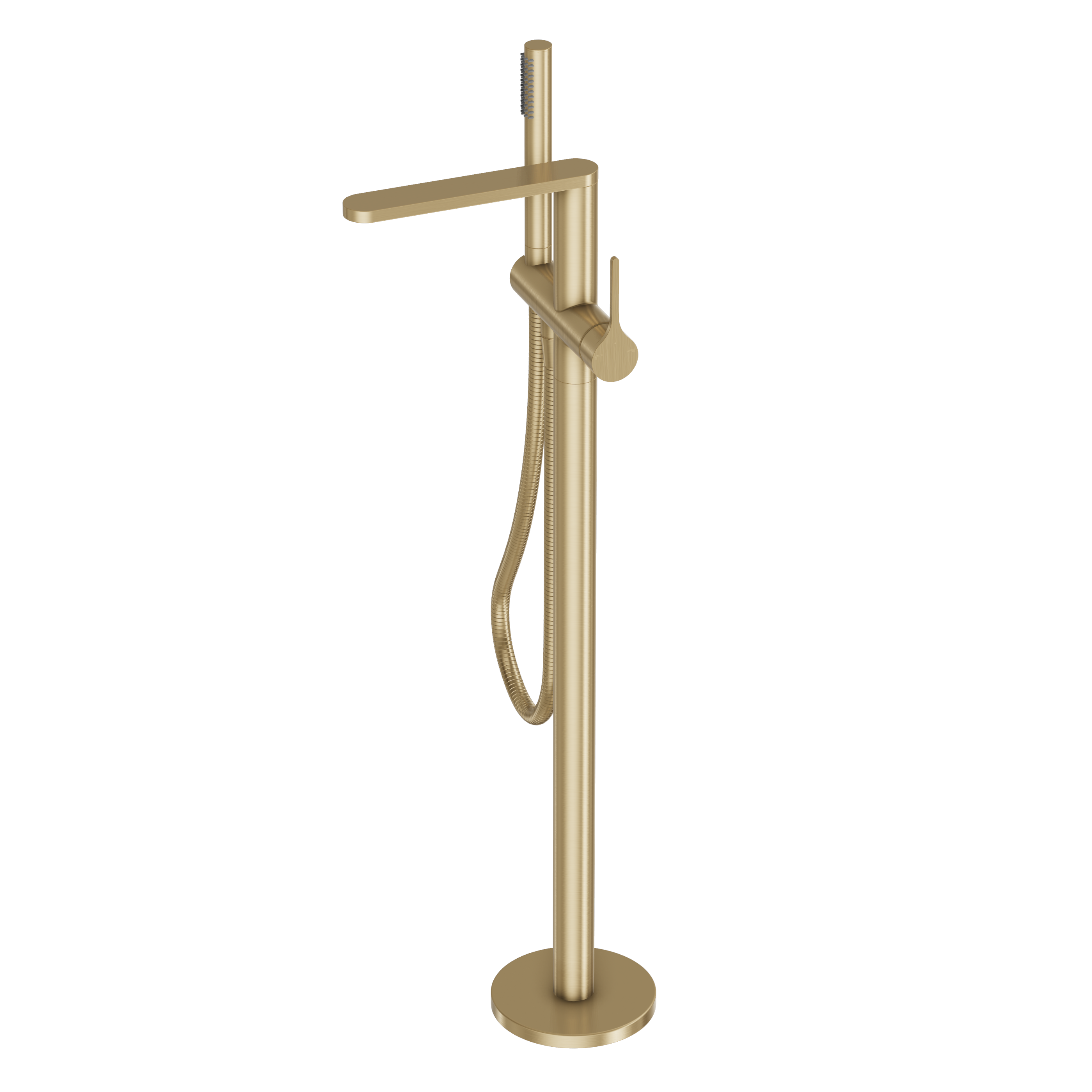Sereno Bath Filler with Hand Shower - Brushed Brass