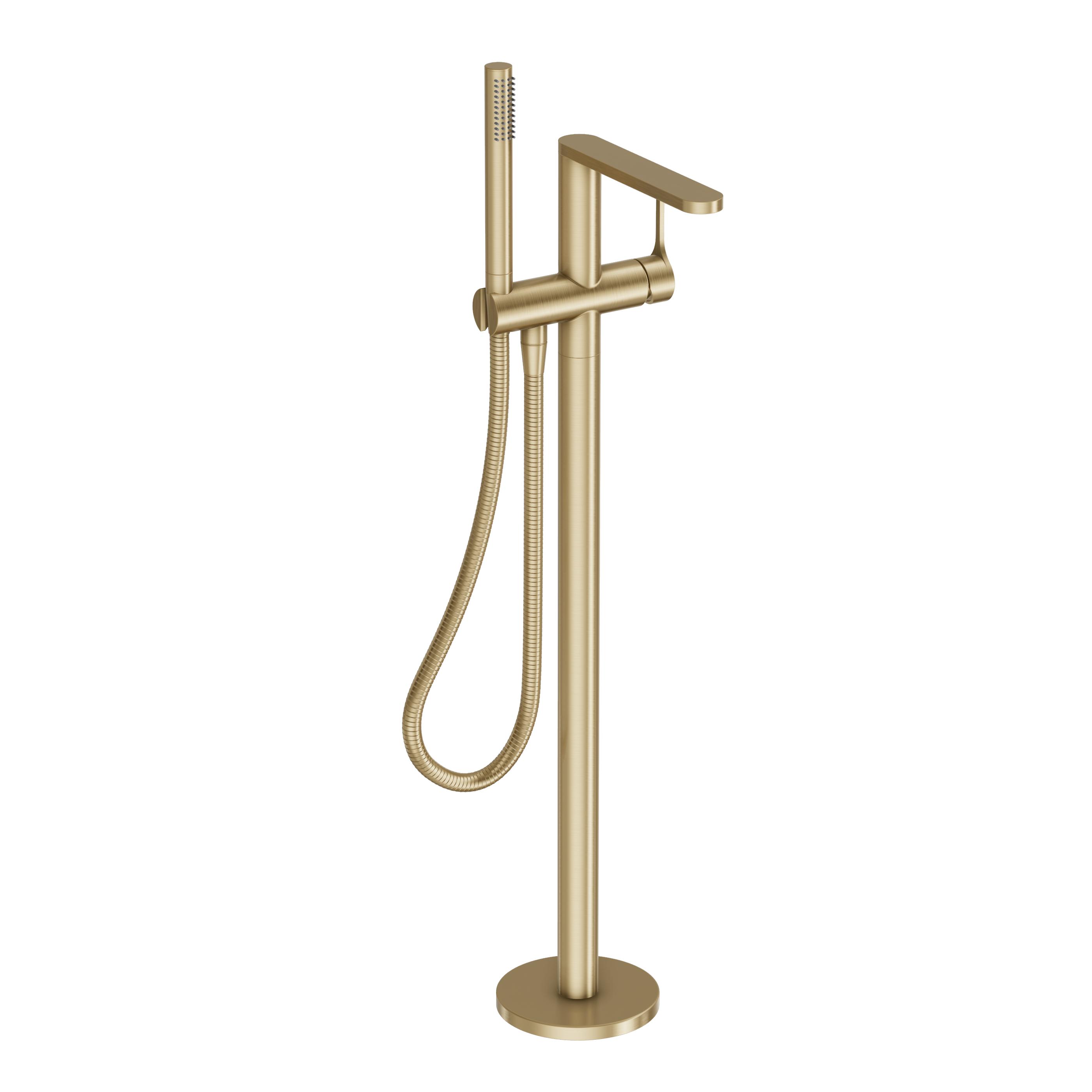 Sereno Bath Filler with Hand Shower - Brushed Brass