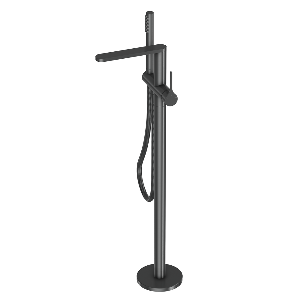 Gun Metal Brushed Bath Filler with Hand Shower - Sereno