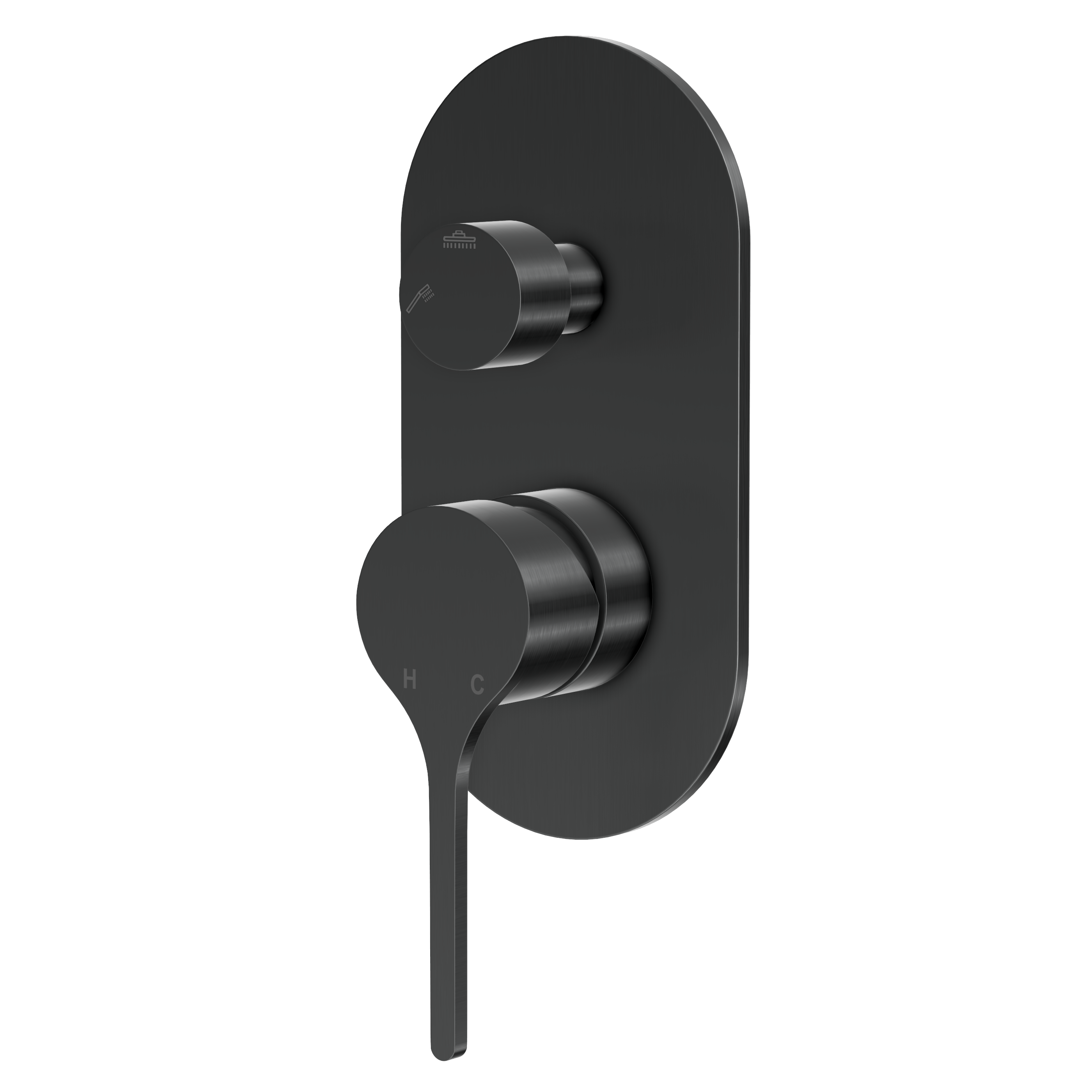 Sereno Concealed Diverter Wall Mixer - Gun Metal Brushed