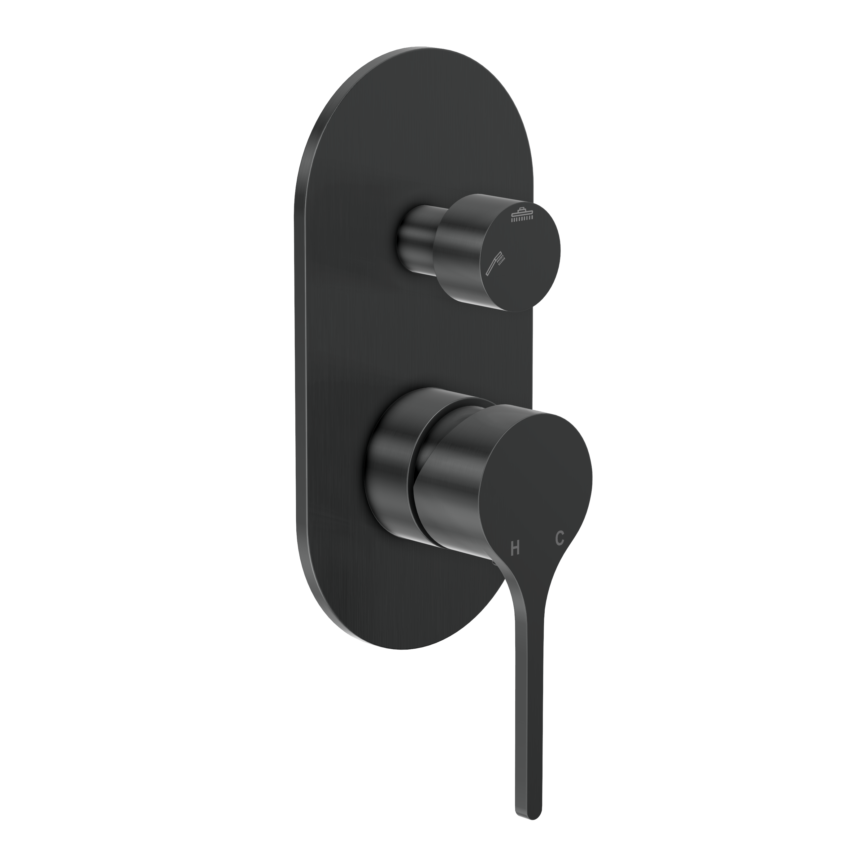 Sereno Concealed Diverter Wall Mixer - Gun Metal Brushed