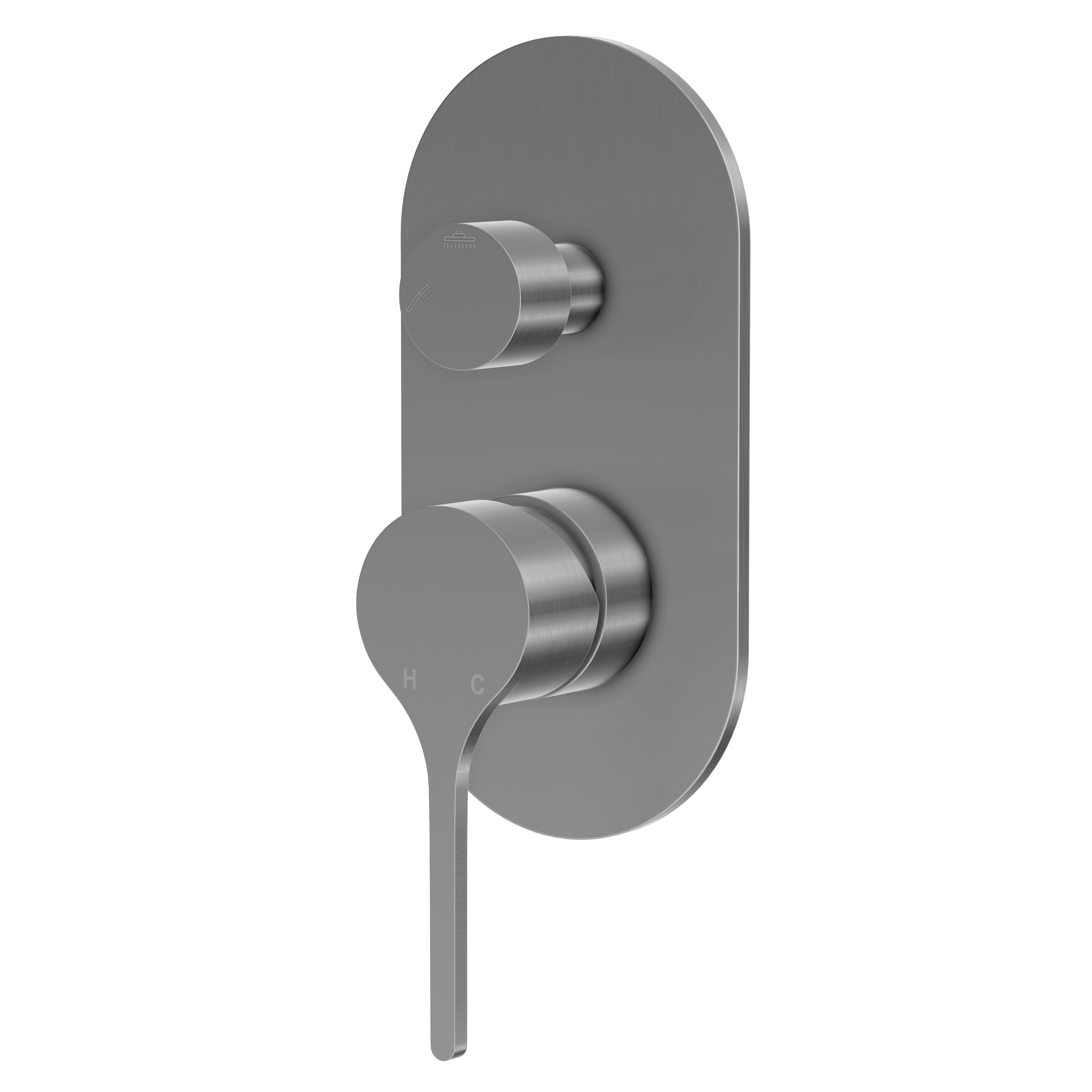 Sereno Concealed Diverter Wall Mixer - Brushed Nickel