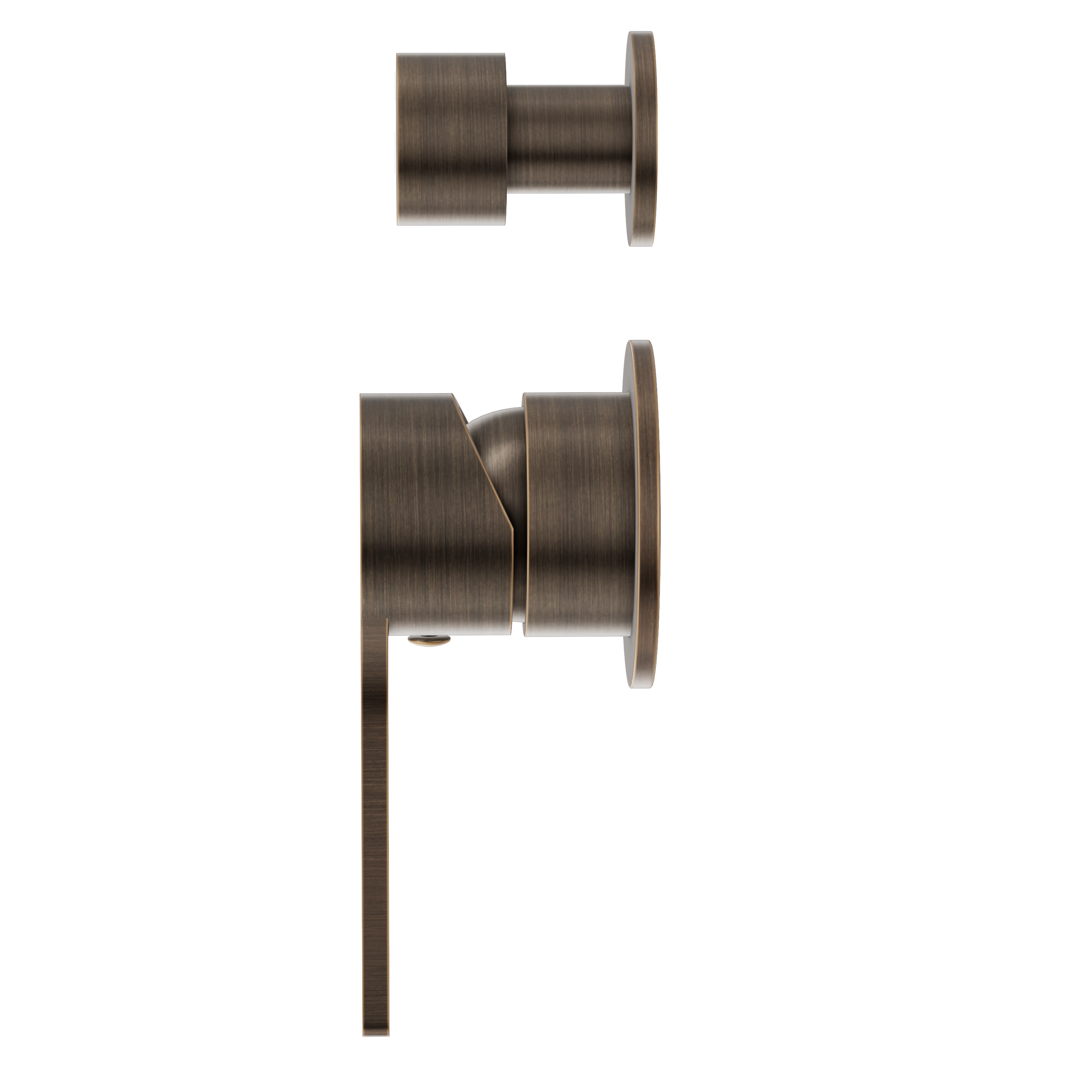 Sereno Minimal Diverter Wall Mixer - Antique Brass