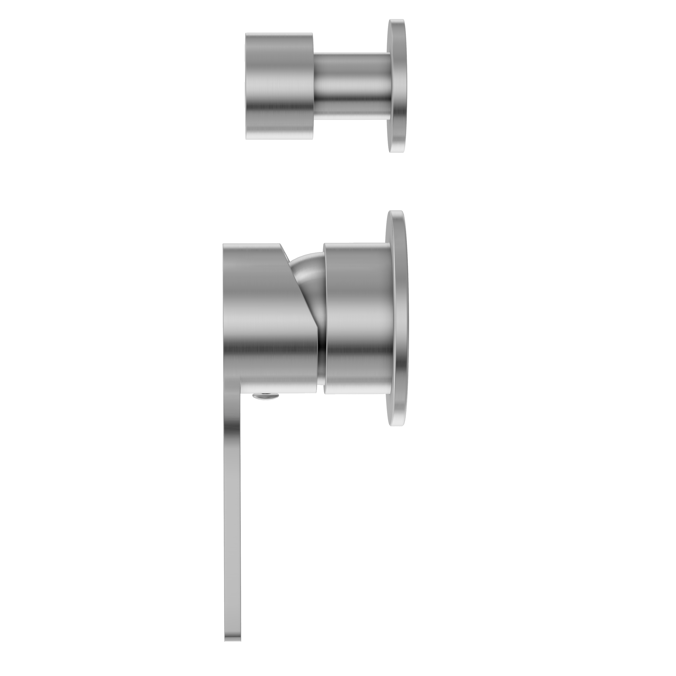 Sereno Minimal Diverter Wall Mixer - Brushed Nickel