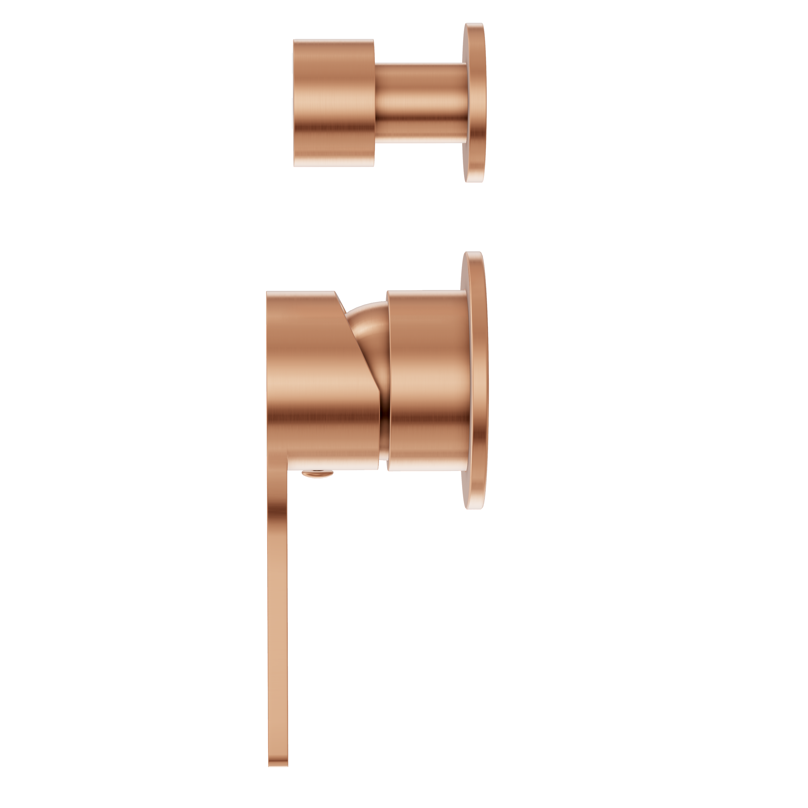 Sereno Minimal Diverter Wall Mixer - Brushed Copper