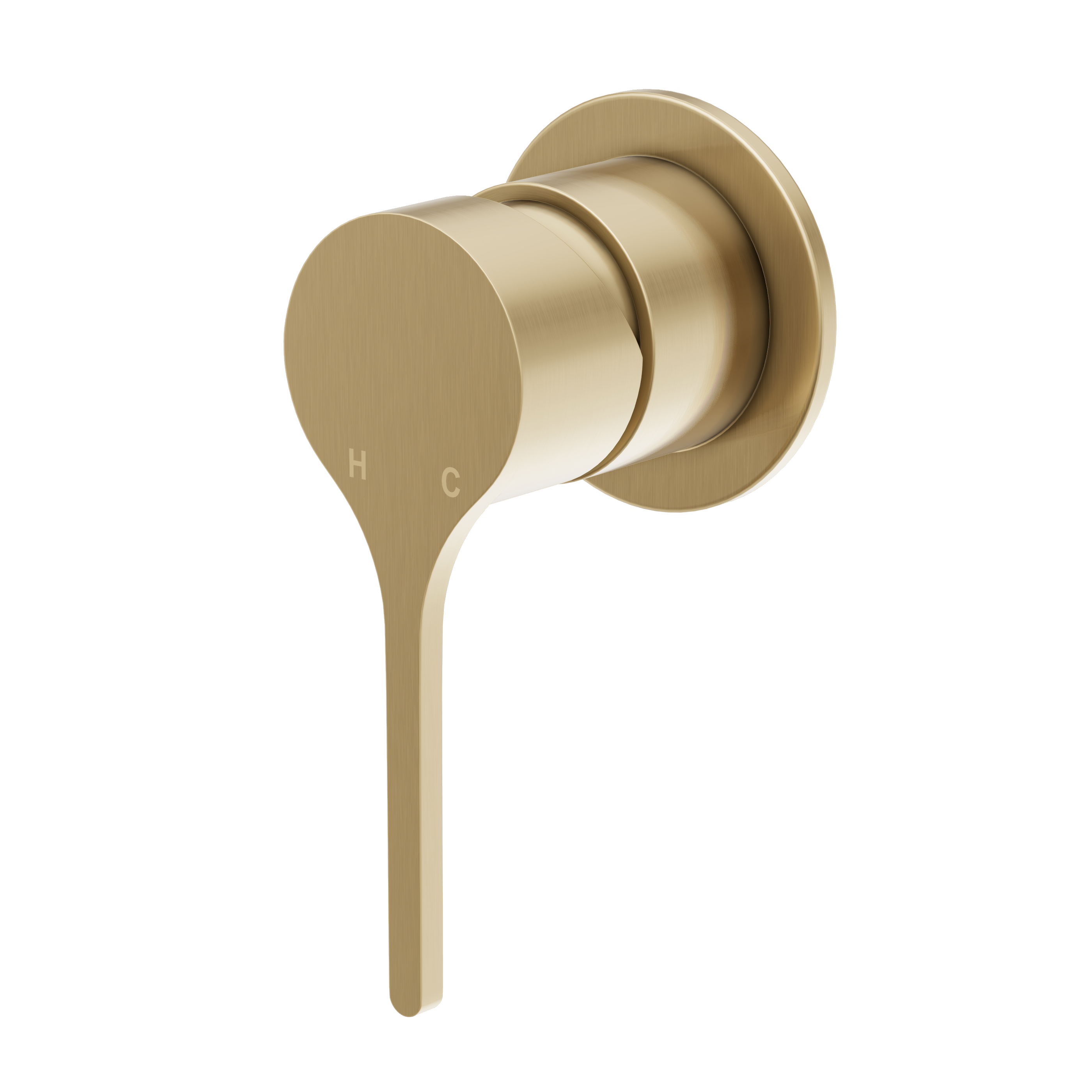 Sereno Minimal Wall Mixer - Brushed Brass