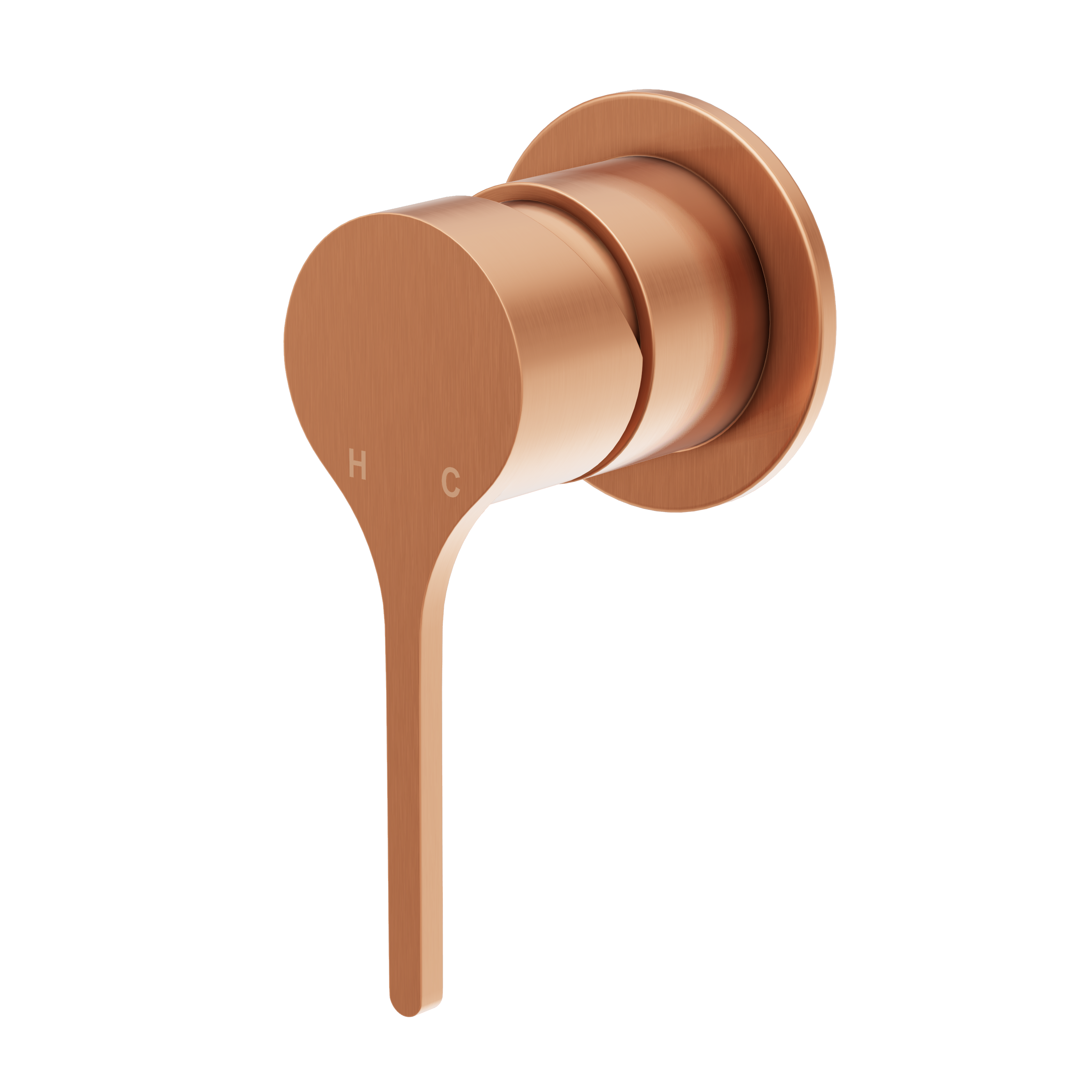Sereno Minimal Wall Mixer - Brushed Copper
