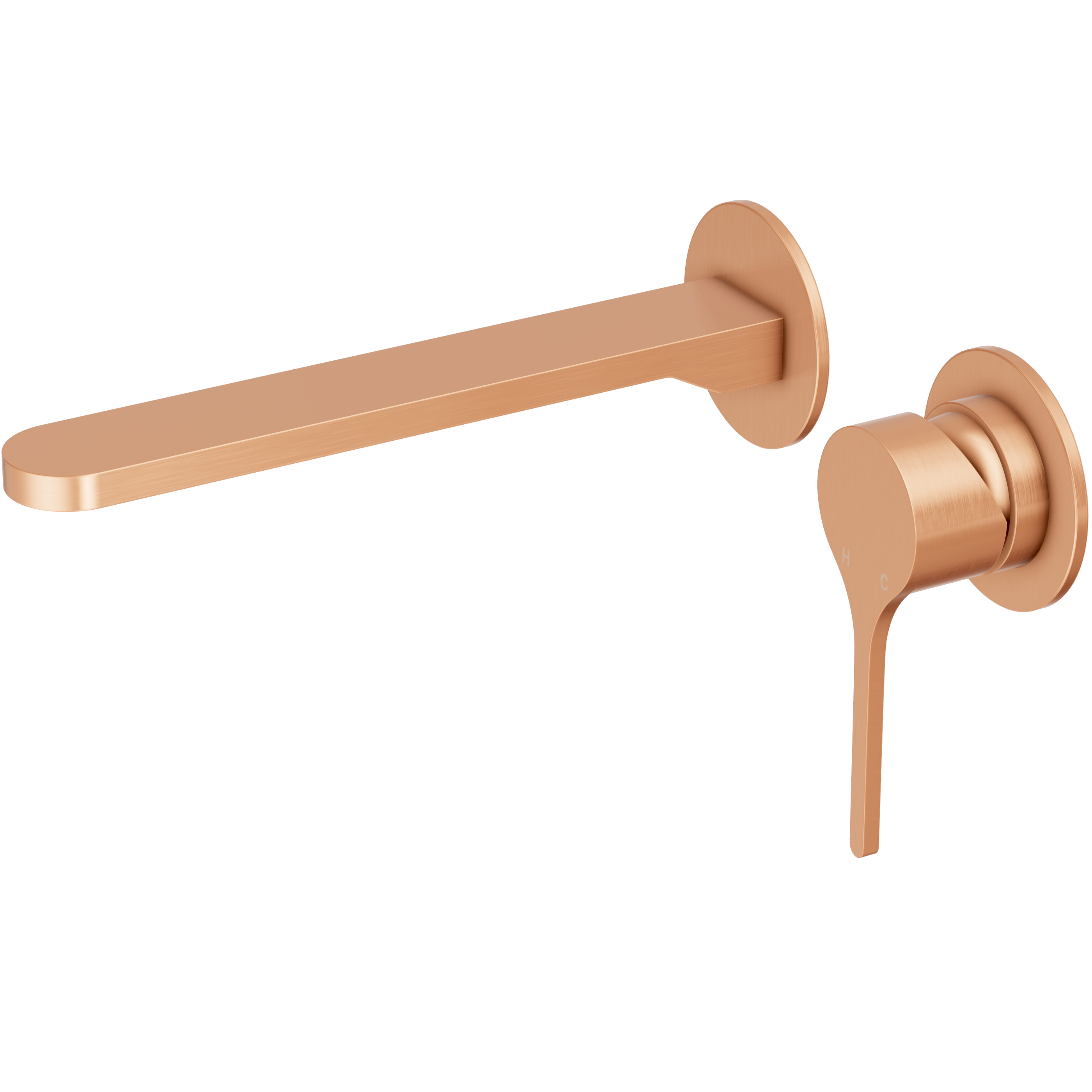 Sereno Minimal Wall Mixer and Tap - Brushed Copper