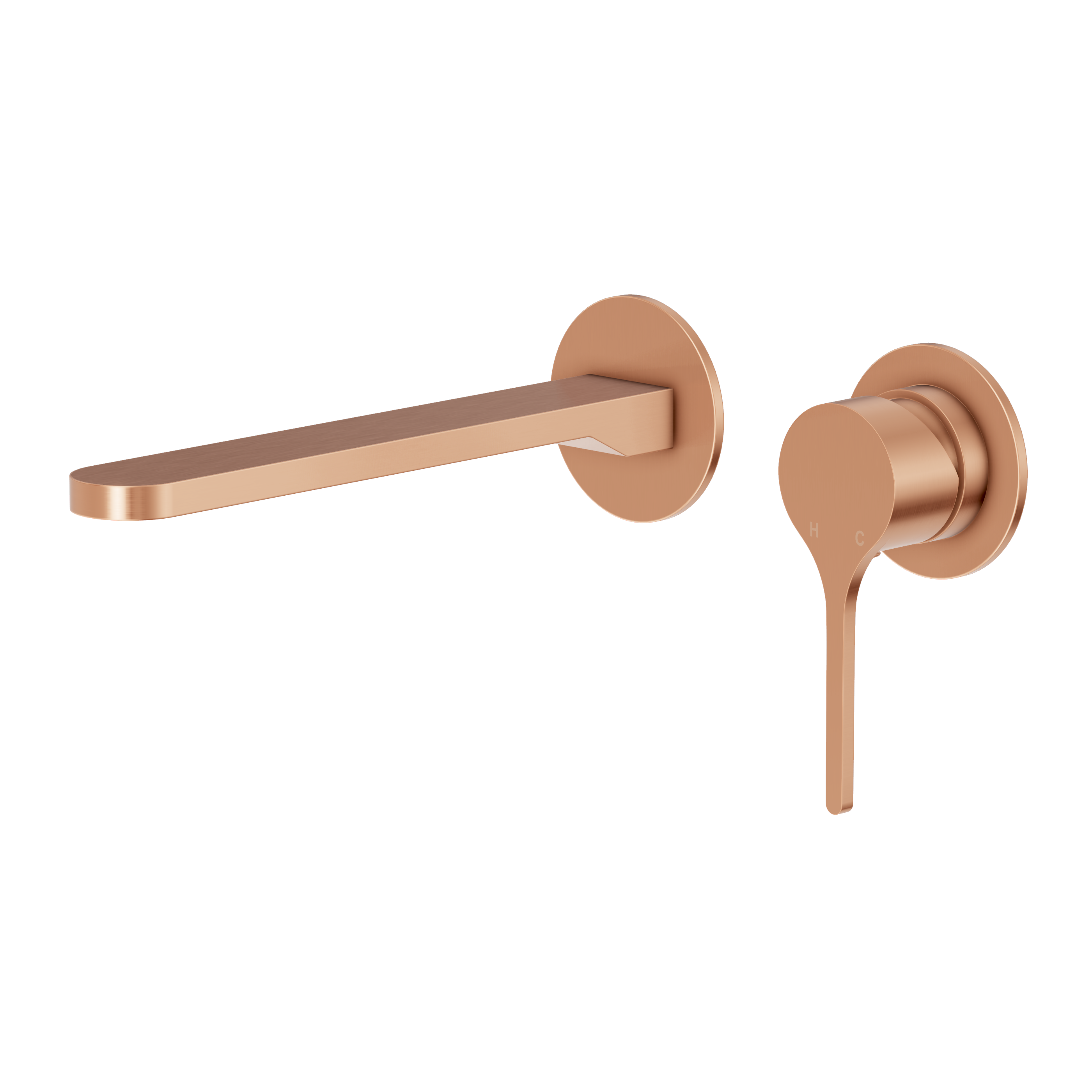 Sereno Minimal Wall Mixer and Tap - Brushed Copper