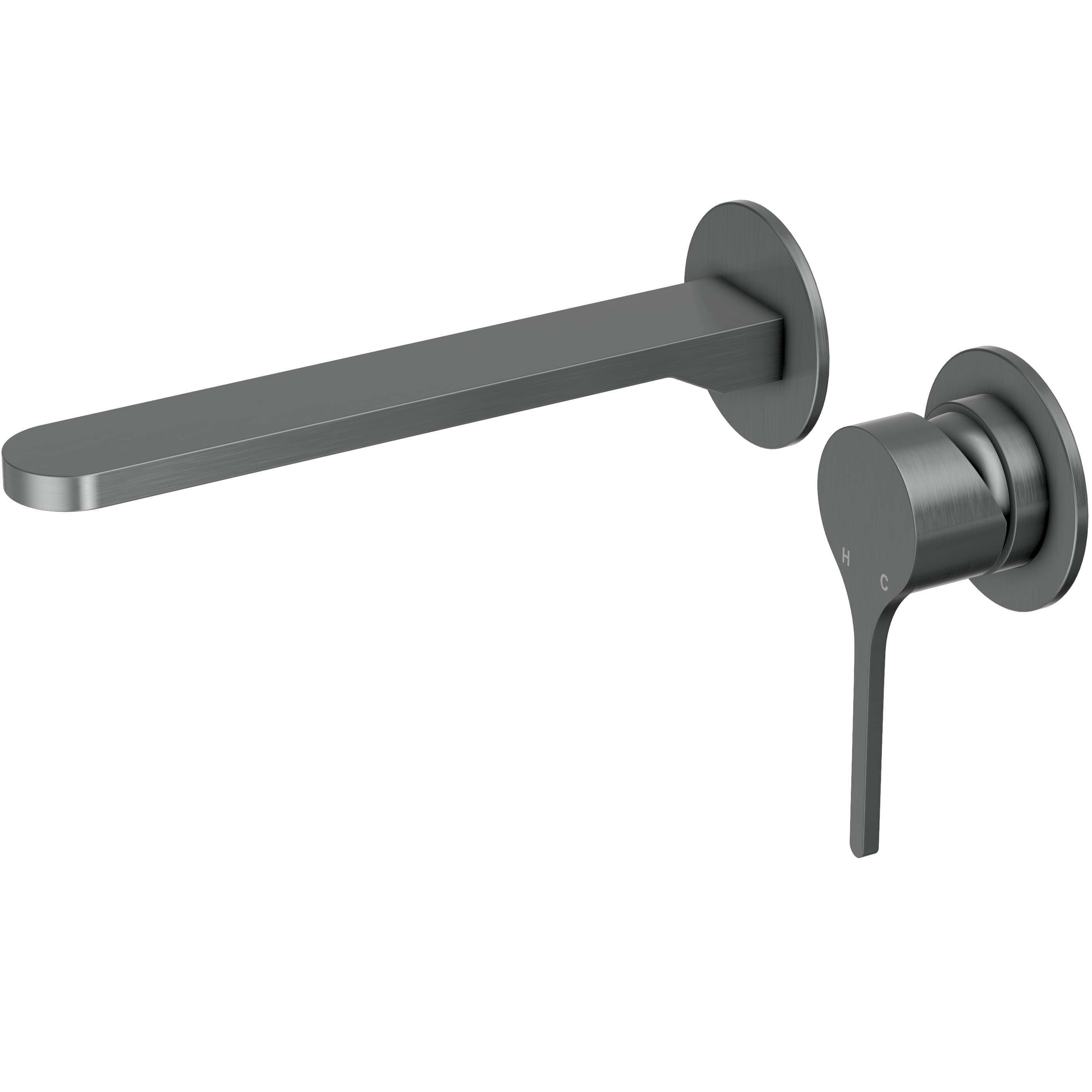 Sereno Minimal Wall Mixer and Tap - Gun Metal Brushed