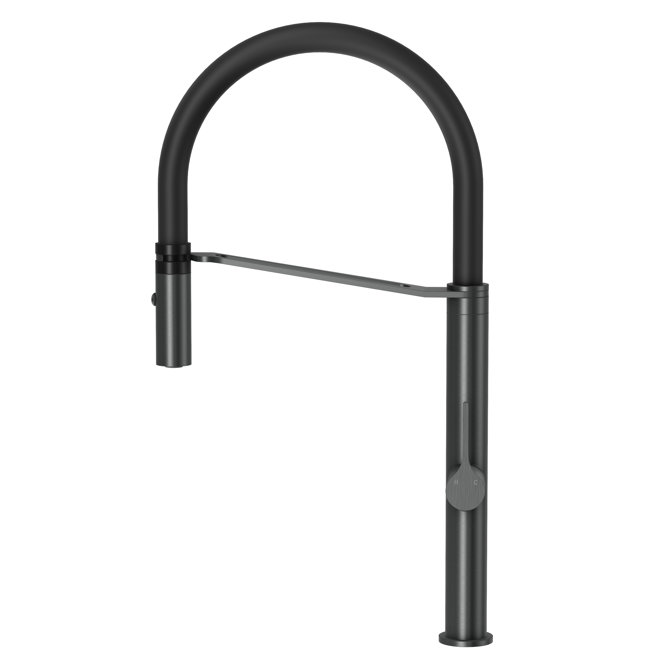Sereno Pull Down Kitchen Mixer Tap - Gun Metal Brushed