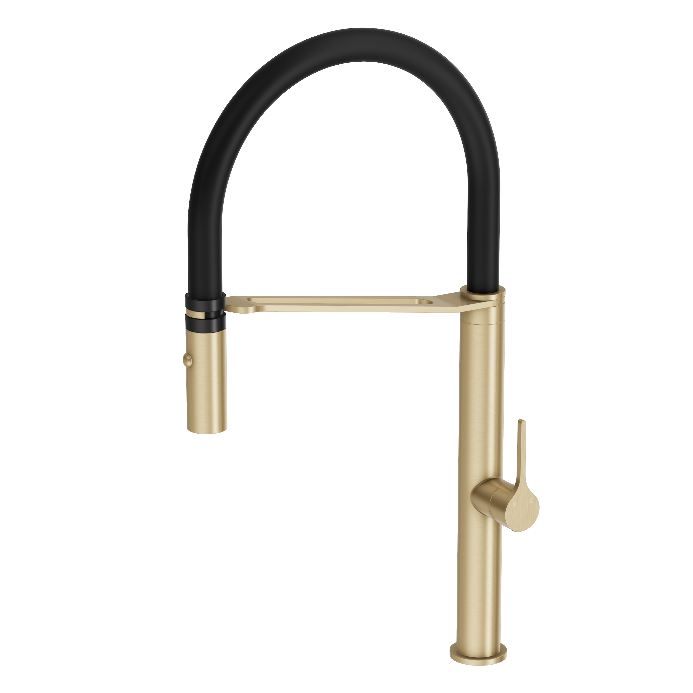 Sereno Pull Down Kitchen Mixer Tap - Brushed Brass