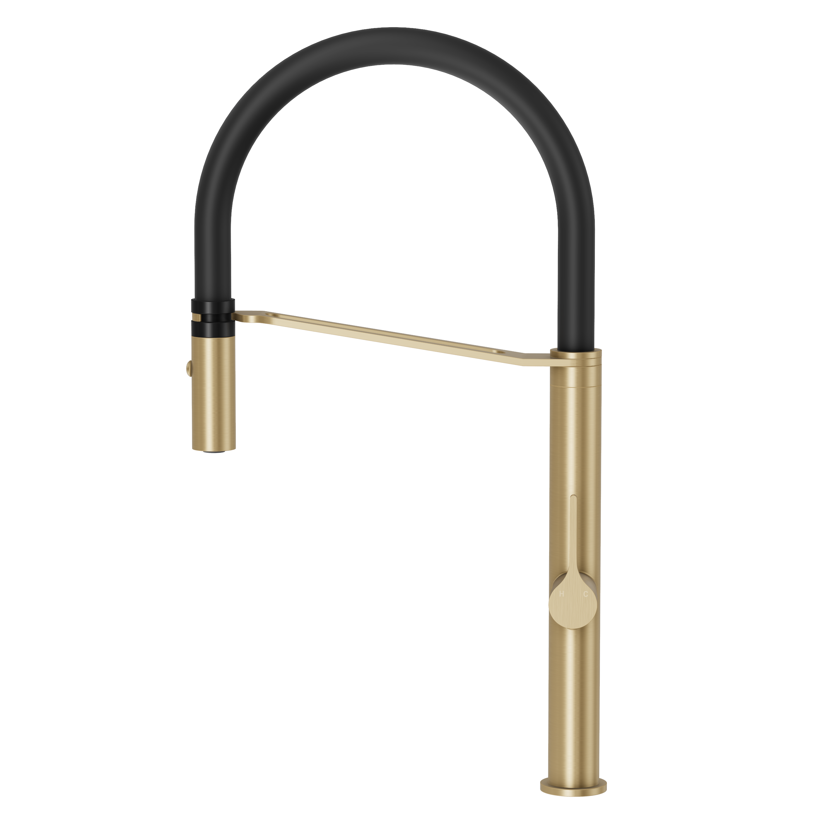 Sereno Pull Down Kitchen Mixer Tap - Brushed Brass
