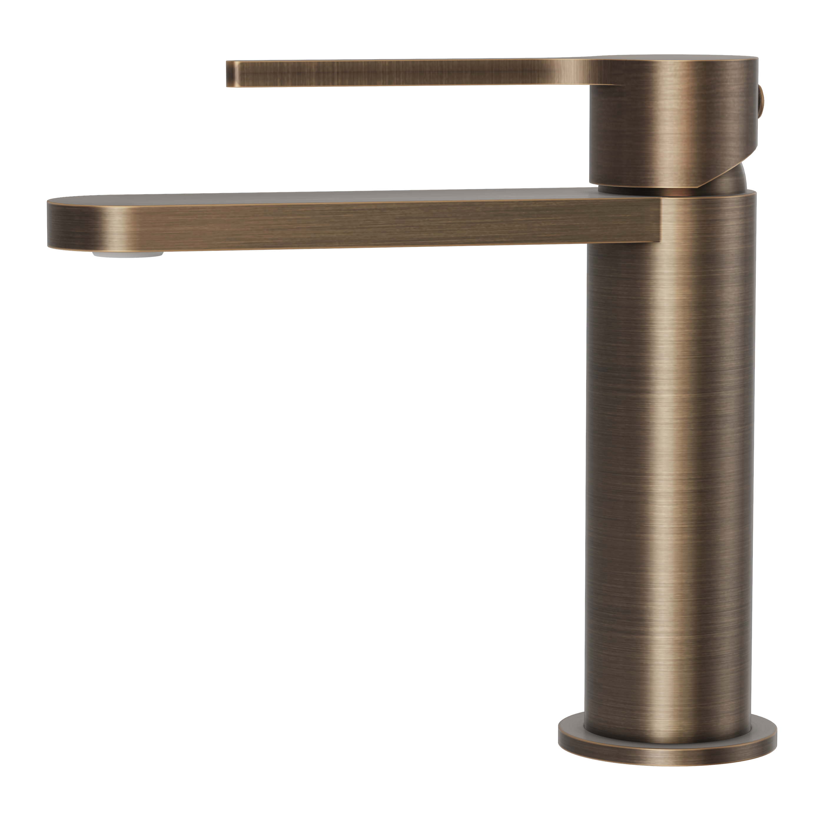 Sereno Short Basin Mixer Tap - Antique Brass