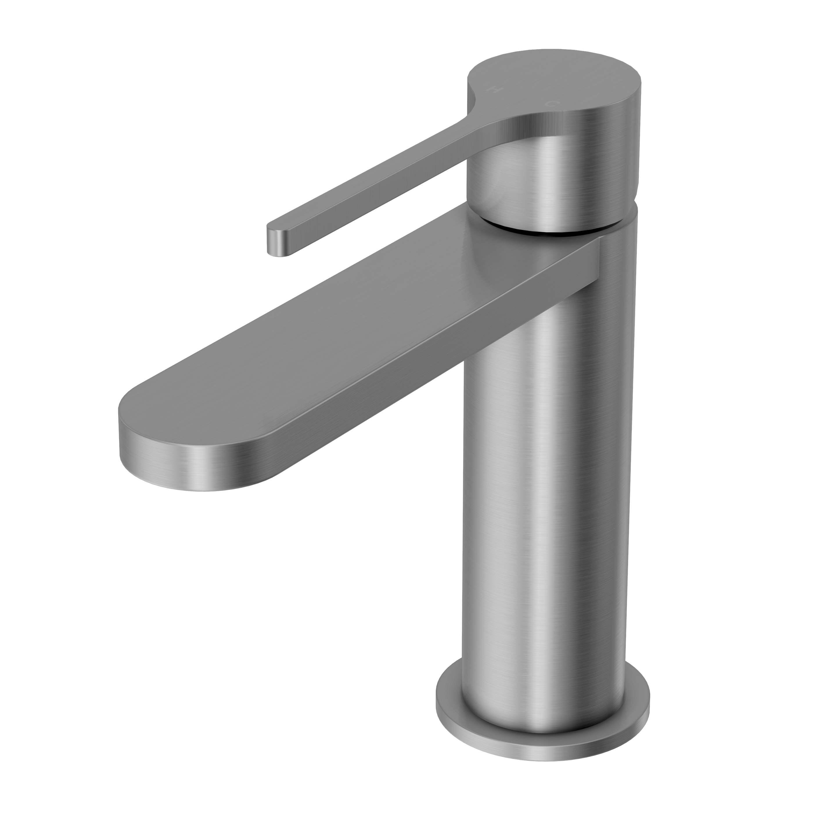 Sereno Short Basin Mixer Tap - Brushed Nickel