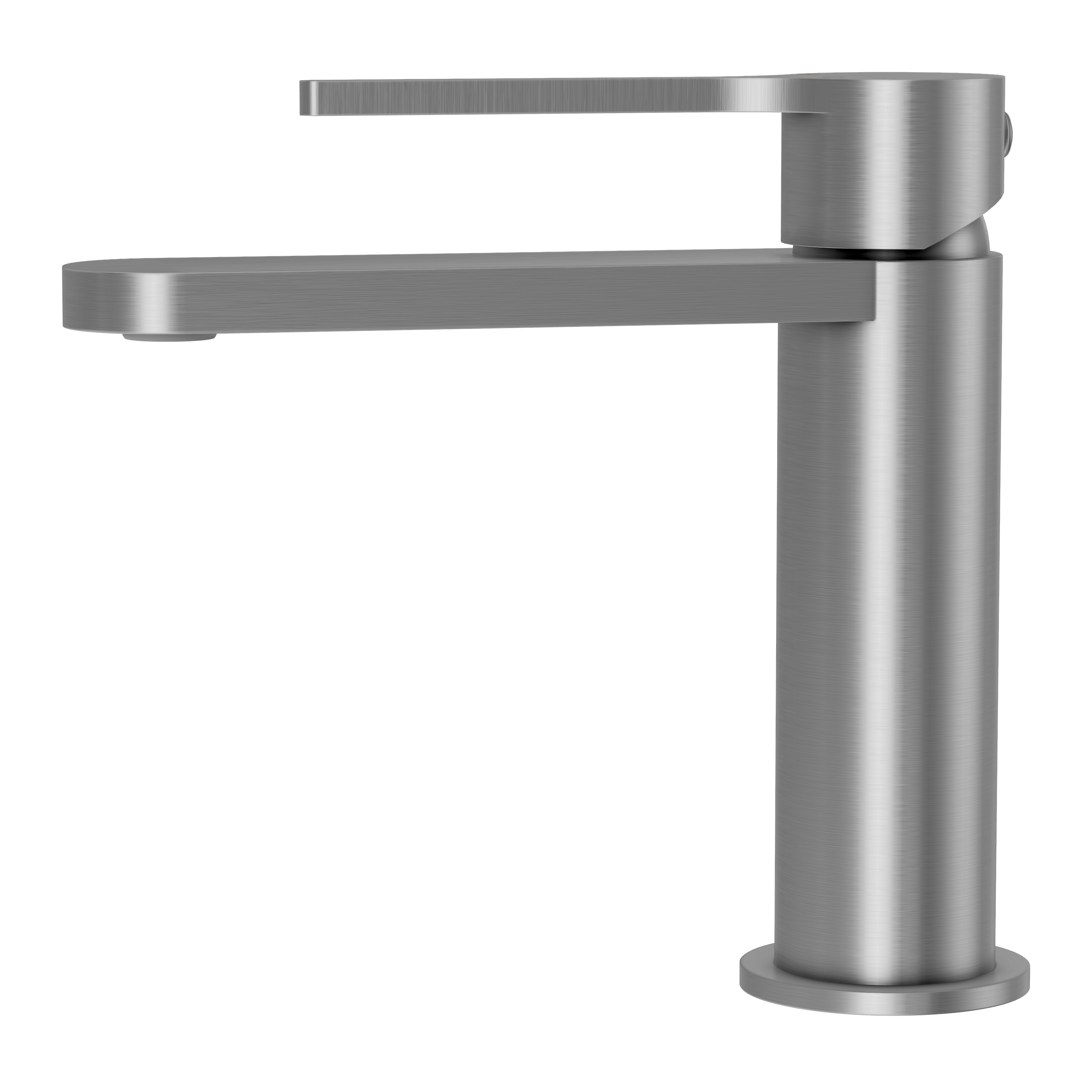 Sereno Short Basin Mixer Tap - Brushed Nickel