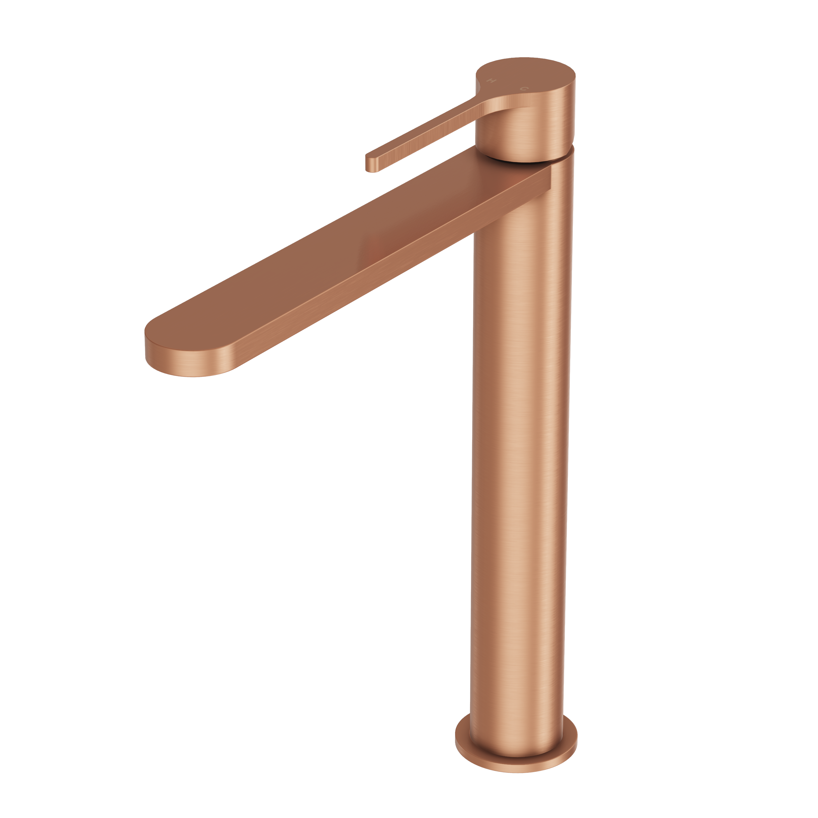 Sereno Tall Basin Mixer Tap - Brushed Copper
