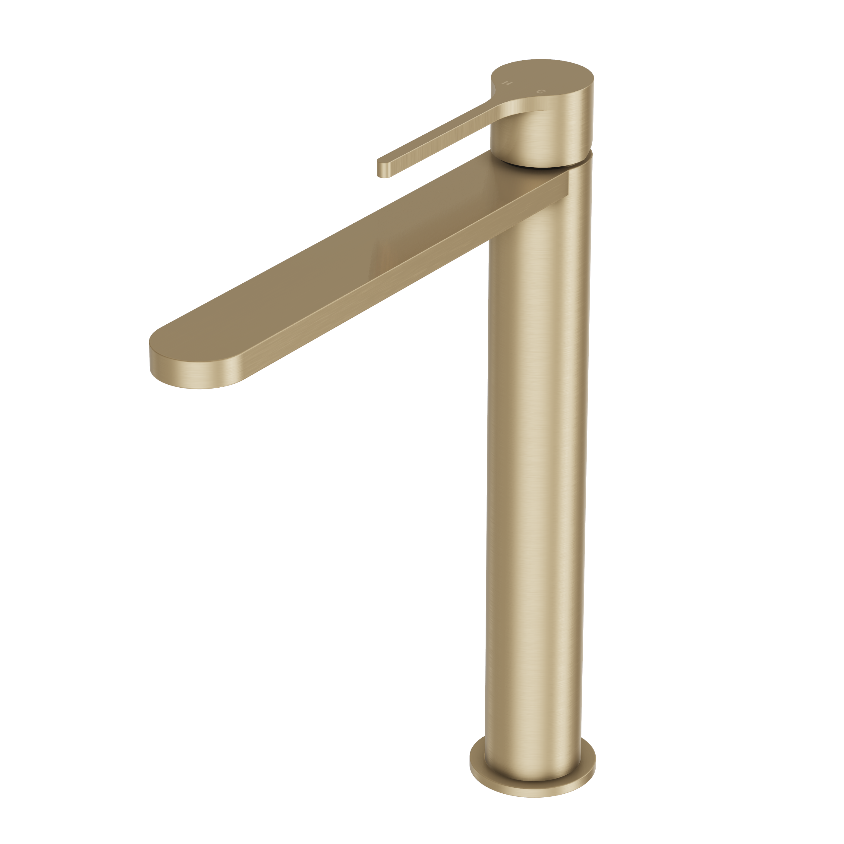 Sereno Tall Basin Mixer Tap - Brushed Brass