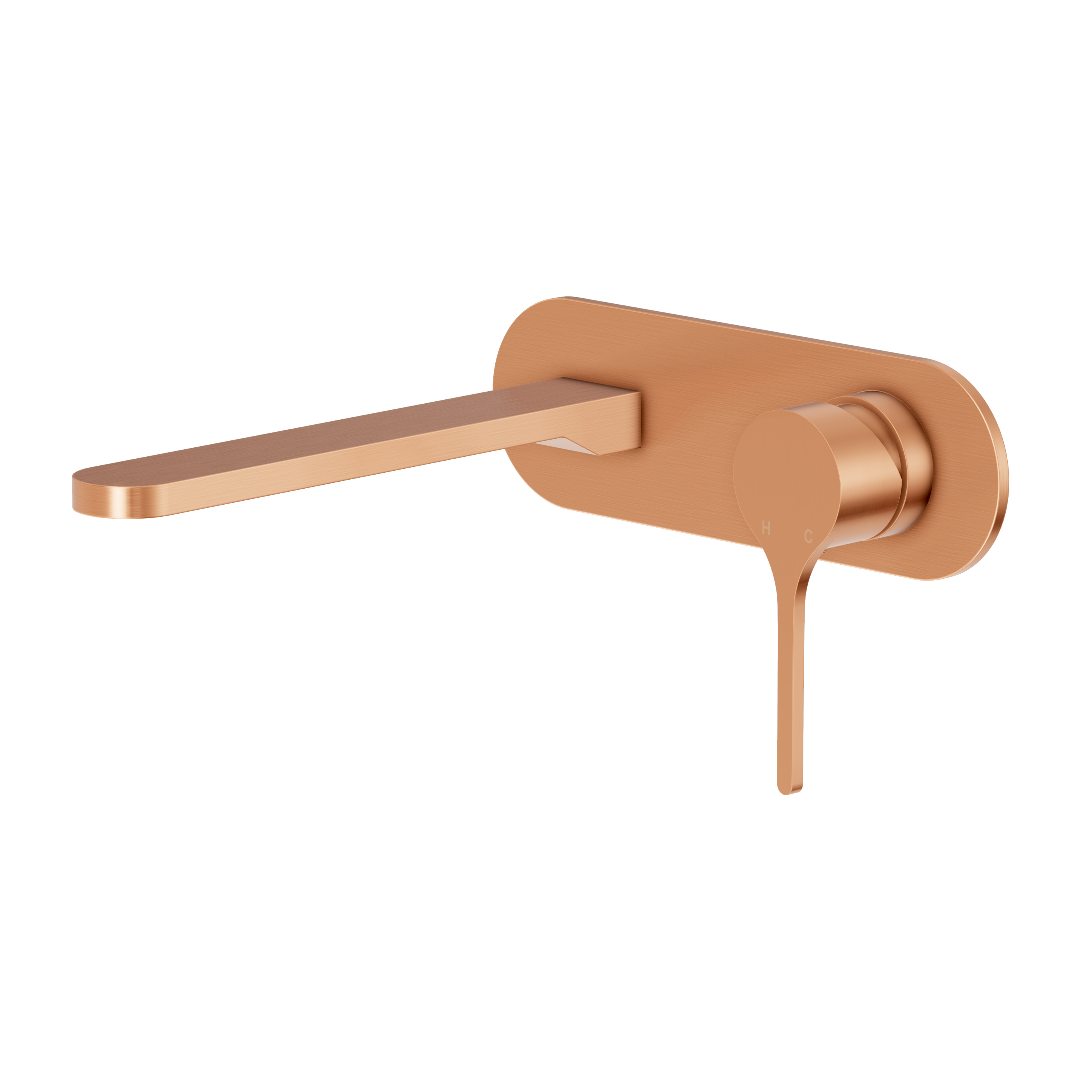 Sereno Wall Basin Mixer Tap - Brushed Copper